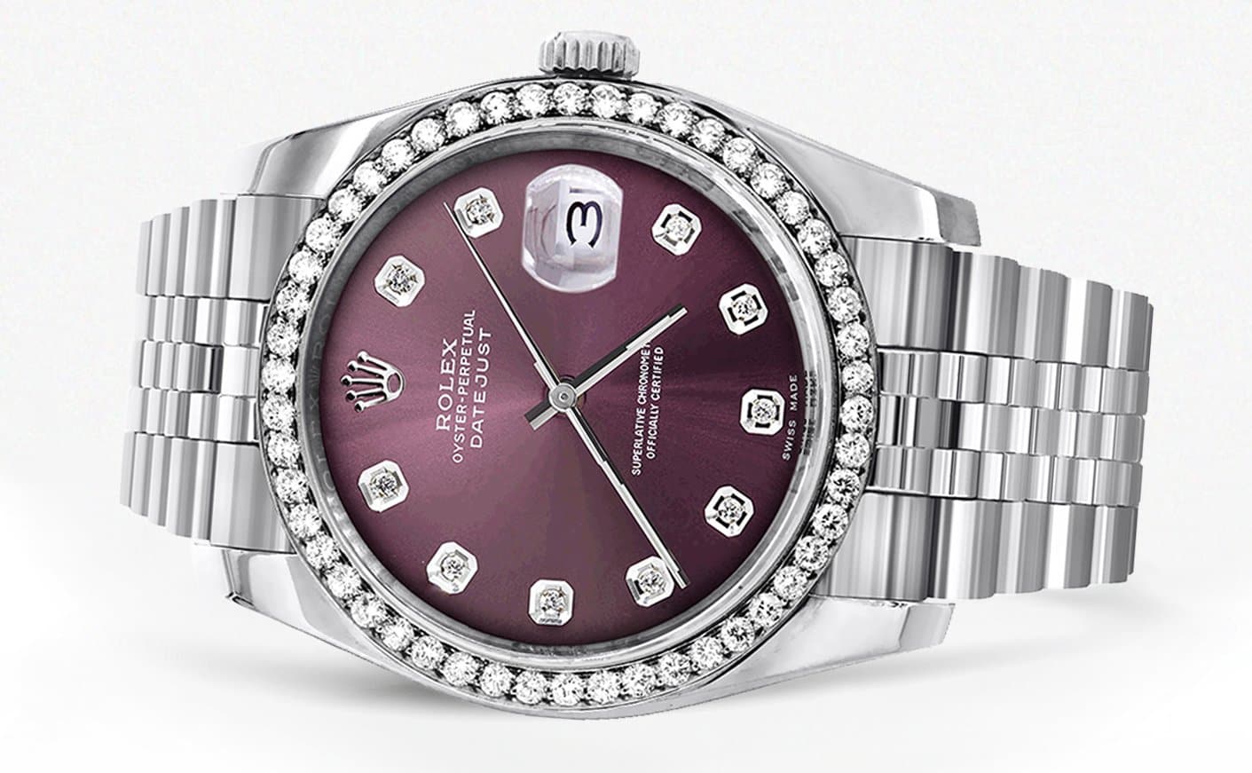 116200 | Hidden Clasp | Rolex Datejust Watch | 36Mm | Purple Dial | Jubilee Band - Image 2
