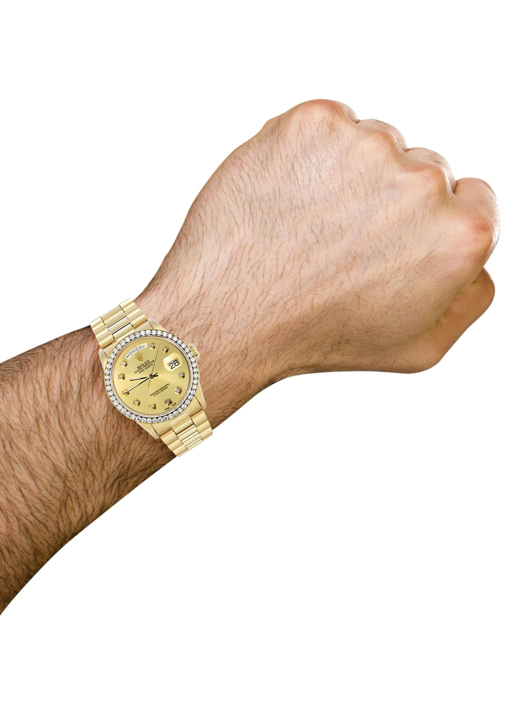 Rolex Day-Date | Presidential | Model 18238 | 18K Yellow Gold | Diamond Bezel | Gold Diamond Dial - Image 5
