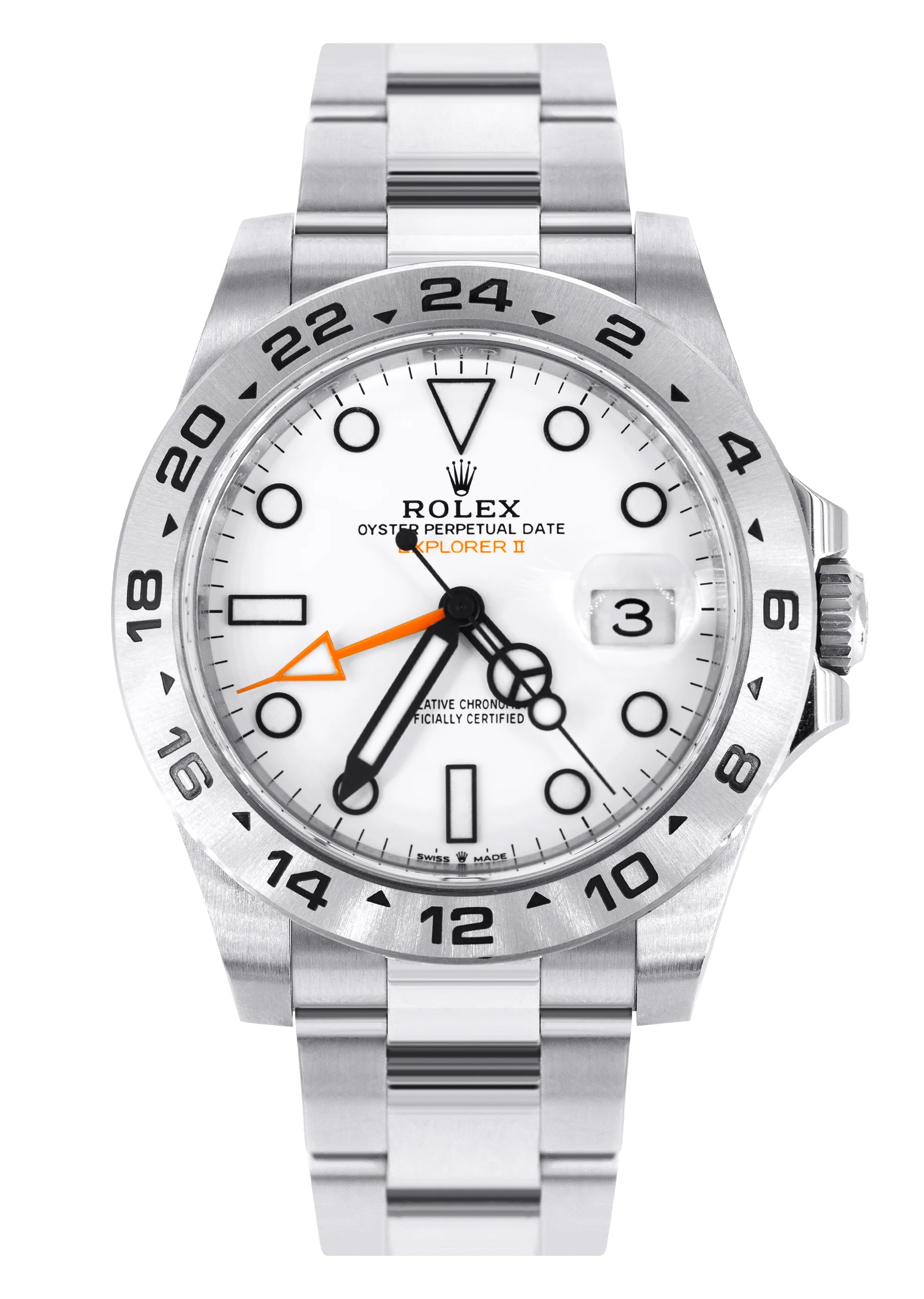 ROLEX EXPLORER II 42 MM | STEEL WATCH | OYSTER BAND | WHITE DIAL