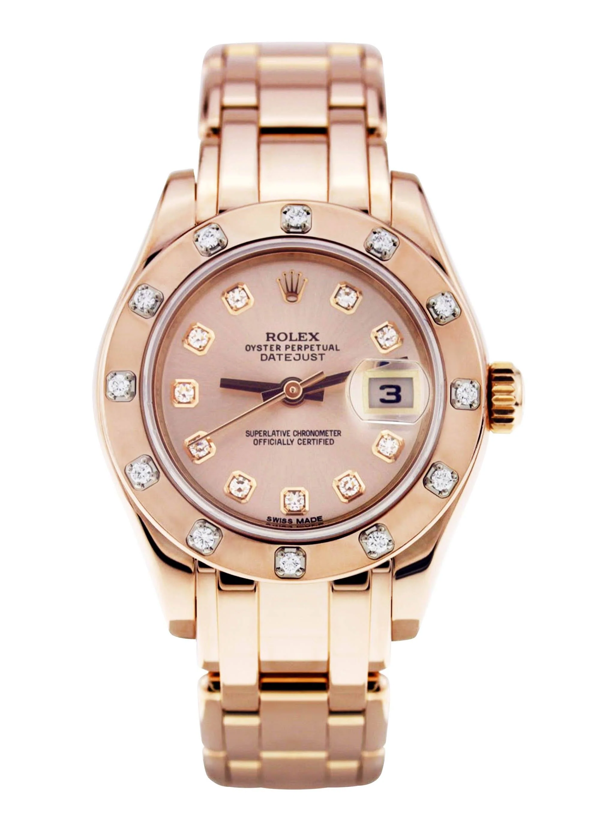 Rolex Pearlmaster Watch For Women | 18K Pink Gold | 34 Mm - Image 2