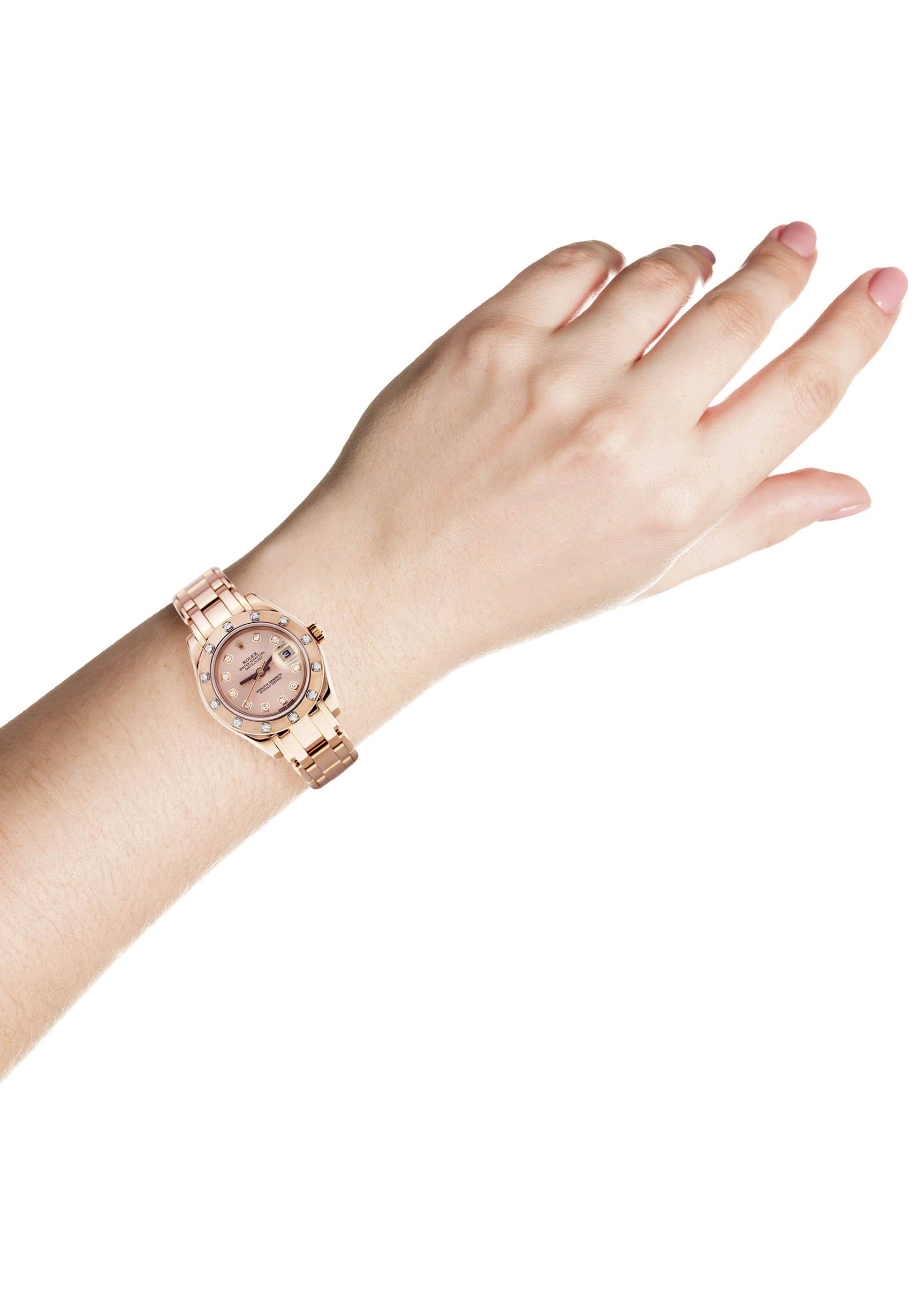Rolex Pearlmaster Watch For Women | 18K Pink Gold | 34 Mm - Image 6