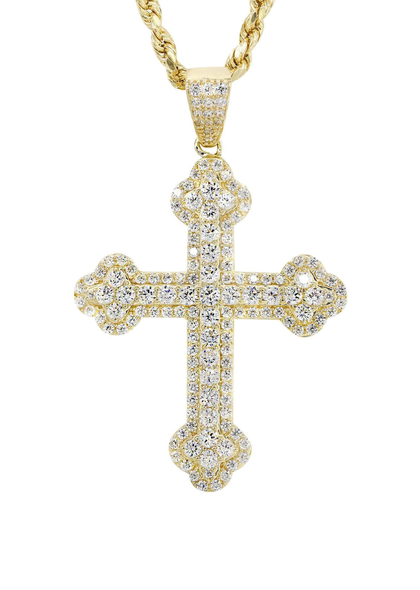 10K Yellow Gold Cross Necklace | Appx. 12.4 Grams - Image 2