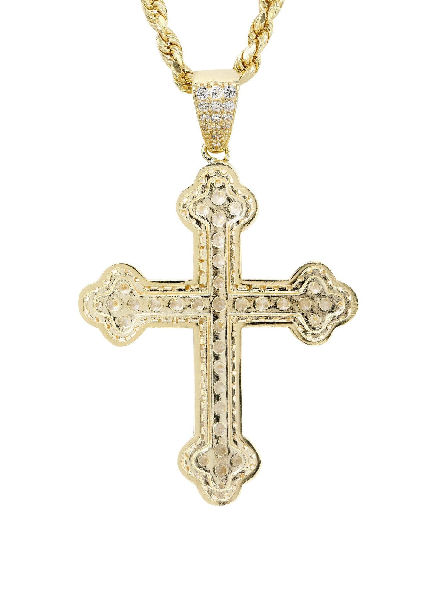10K Yellow Gold Cross Necklace | Appx. 12.4 Grams - Image 4