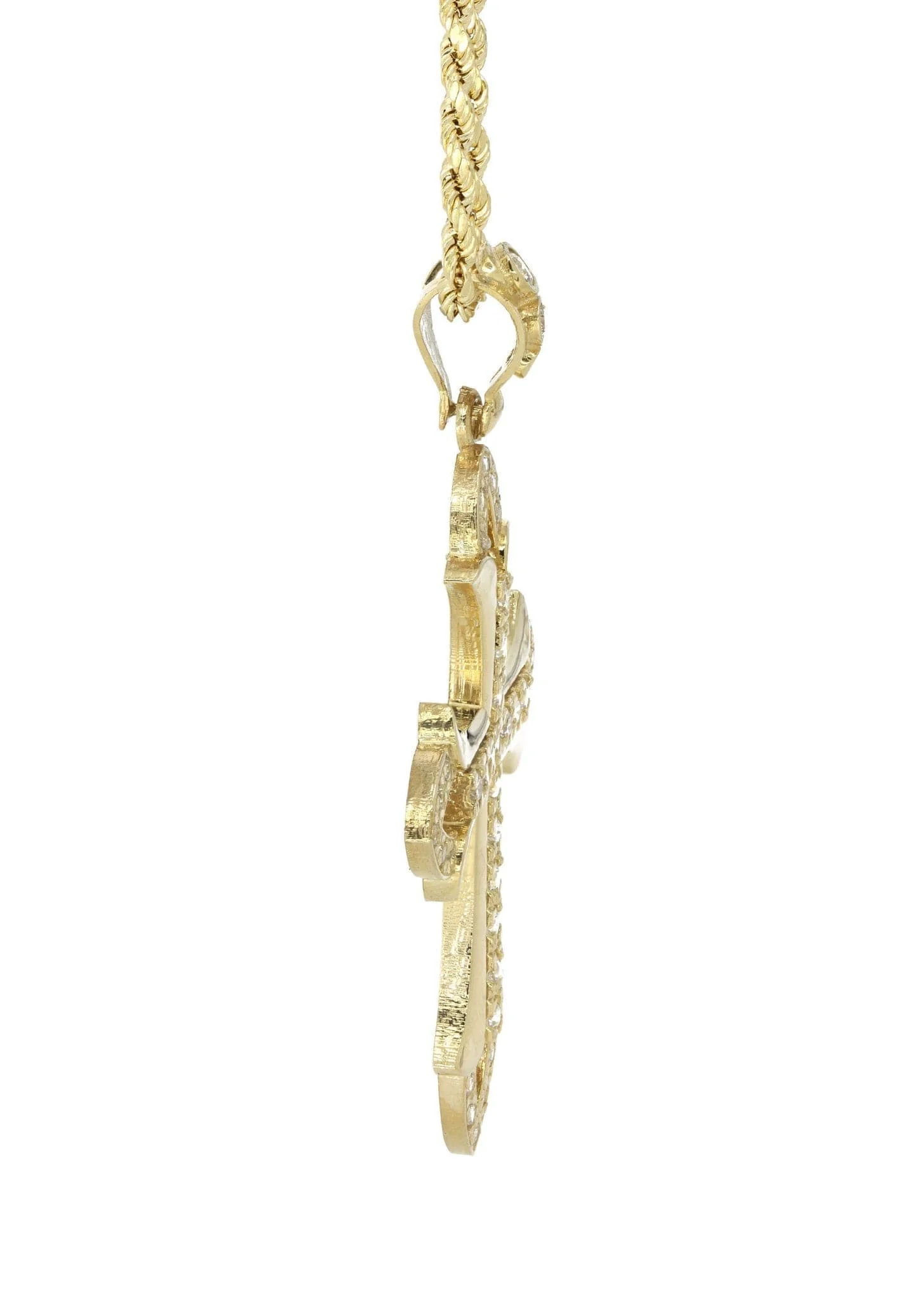 10K Yellow Gold Cross Necklace | Appx. 17.6 Grams - Image 4