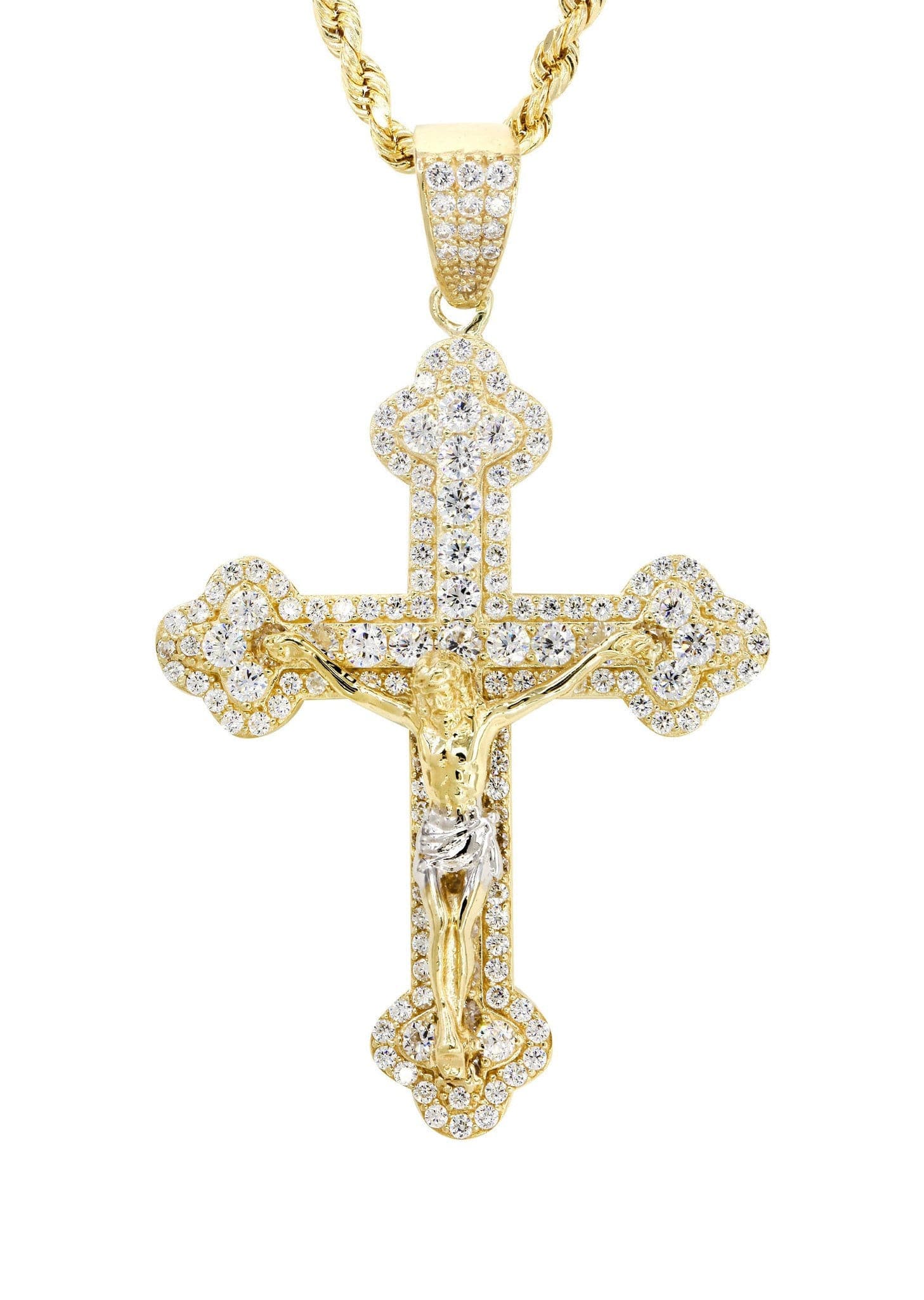 10K Yellow Gold Cross /Crucifix Necklace | Appx. 17.9 Grams - Image 2