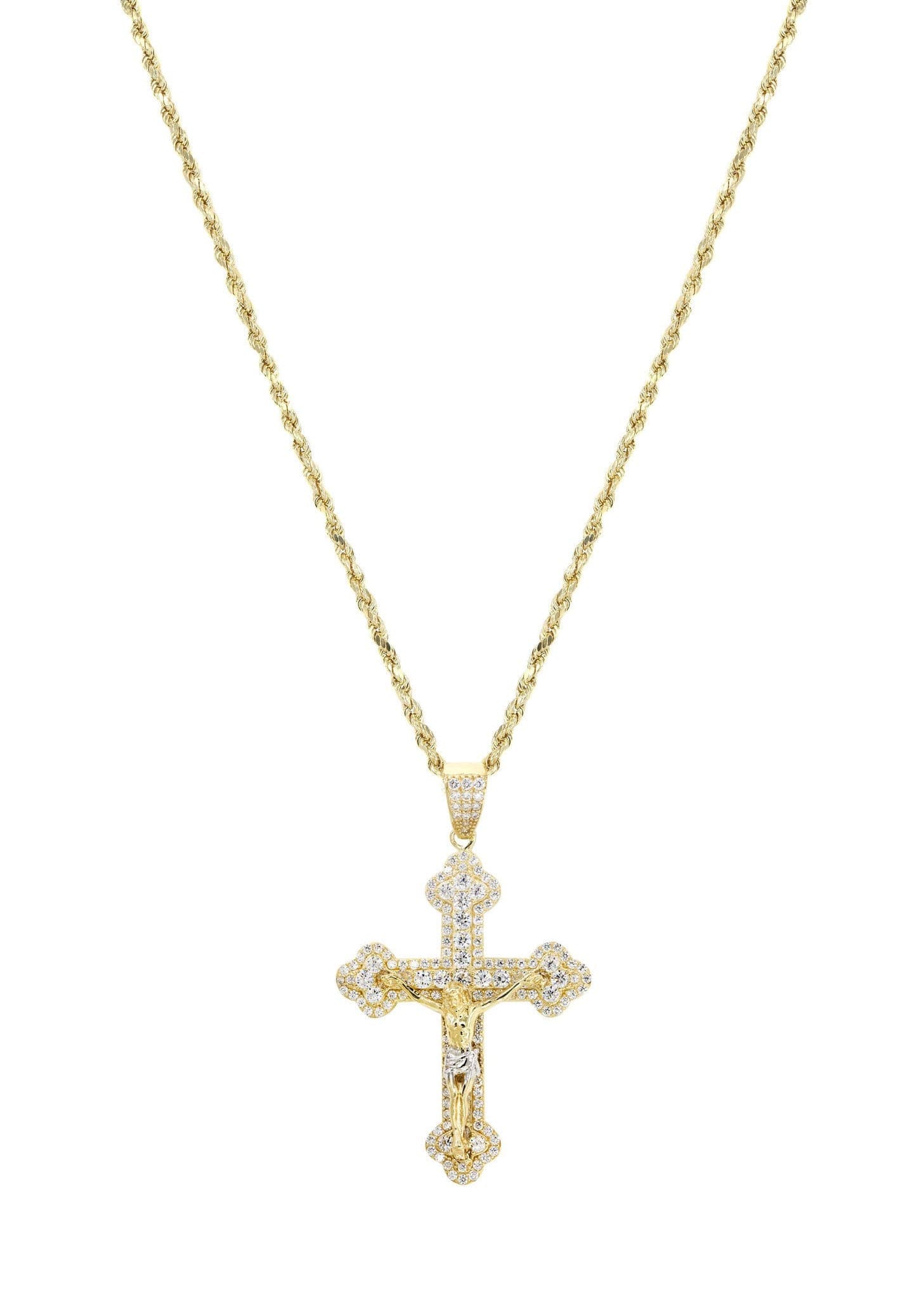 10K Yellow Gold Cross /Crucifix Necklace | Appx. 17.9 Grams - Image 6