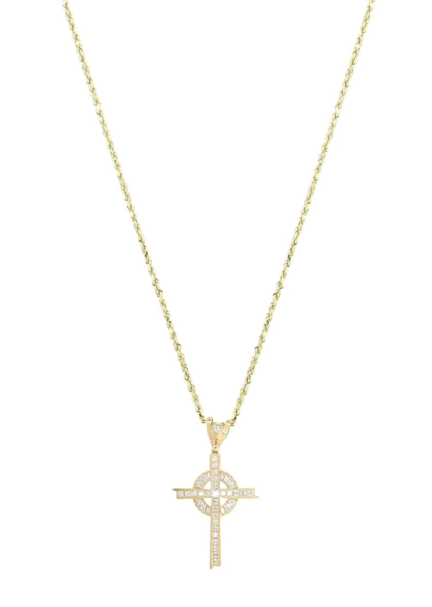 10K Yellow Gold Cross Necklace | Appx. 18.3 Grams - Image 6