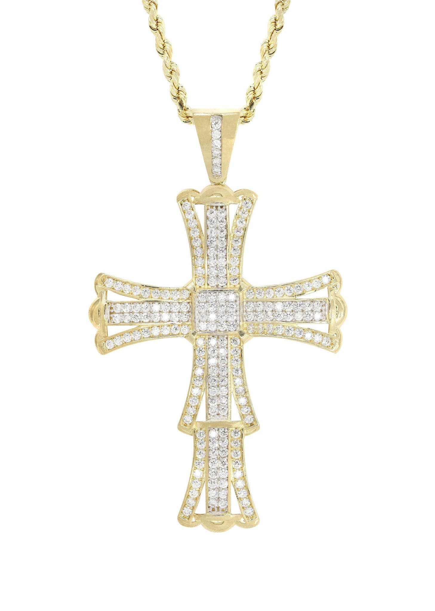 10K Yellow Gold Cross Necklace | Appx. 19 Grams - Image 2