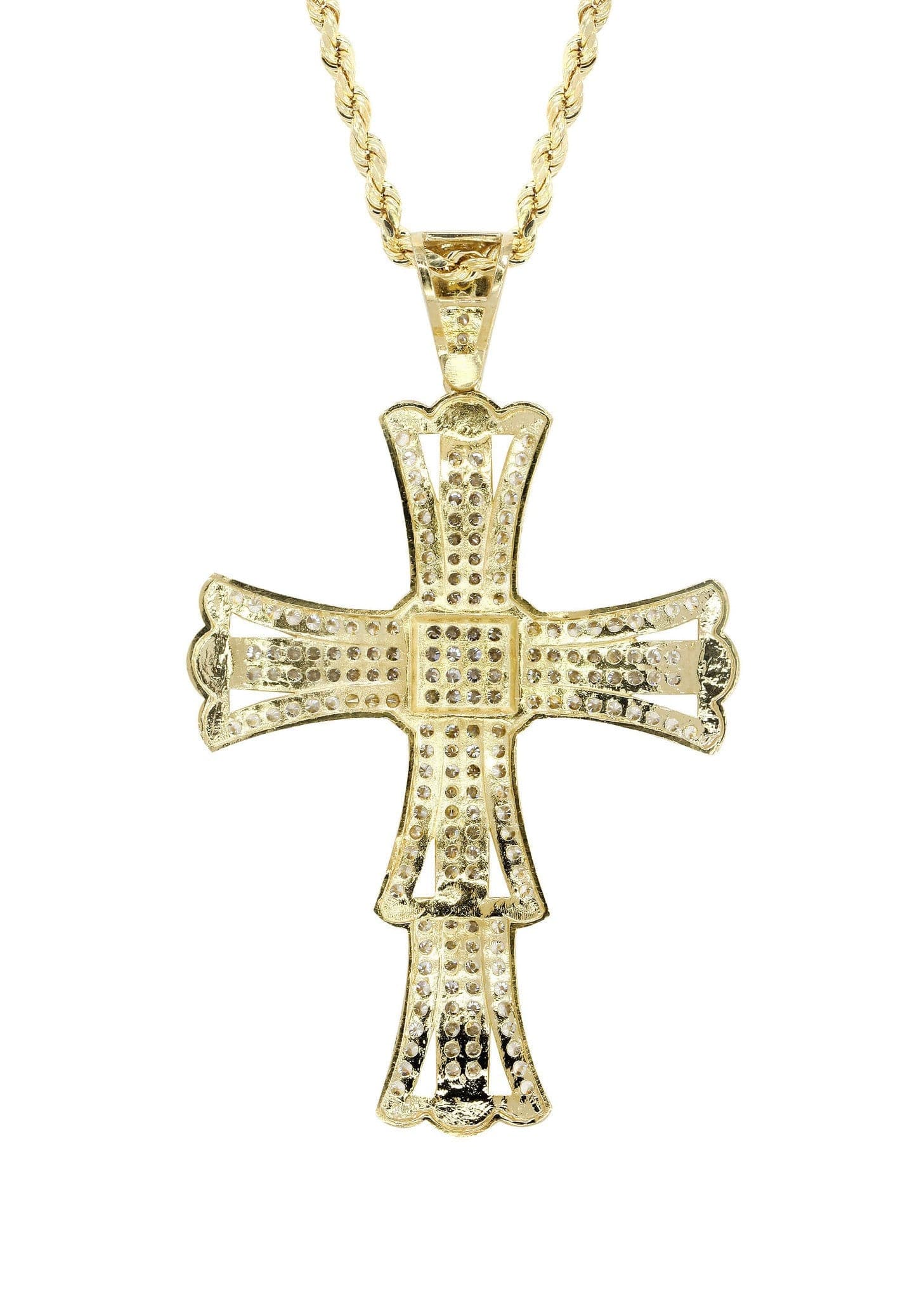 10K Yellow Gold Cross Necklace | Appx. 19 Grams - Image 3