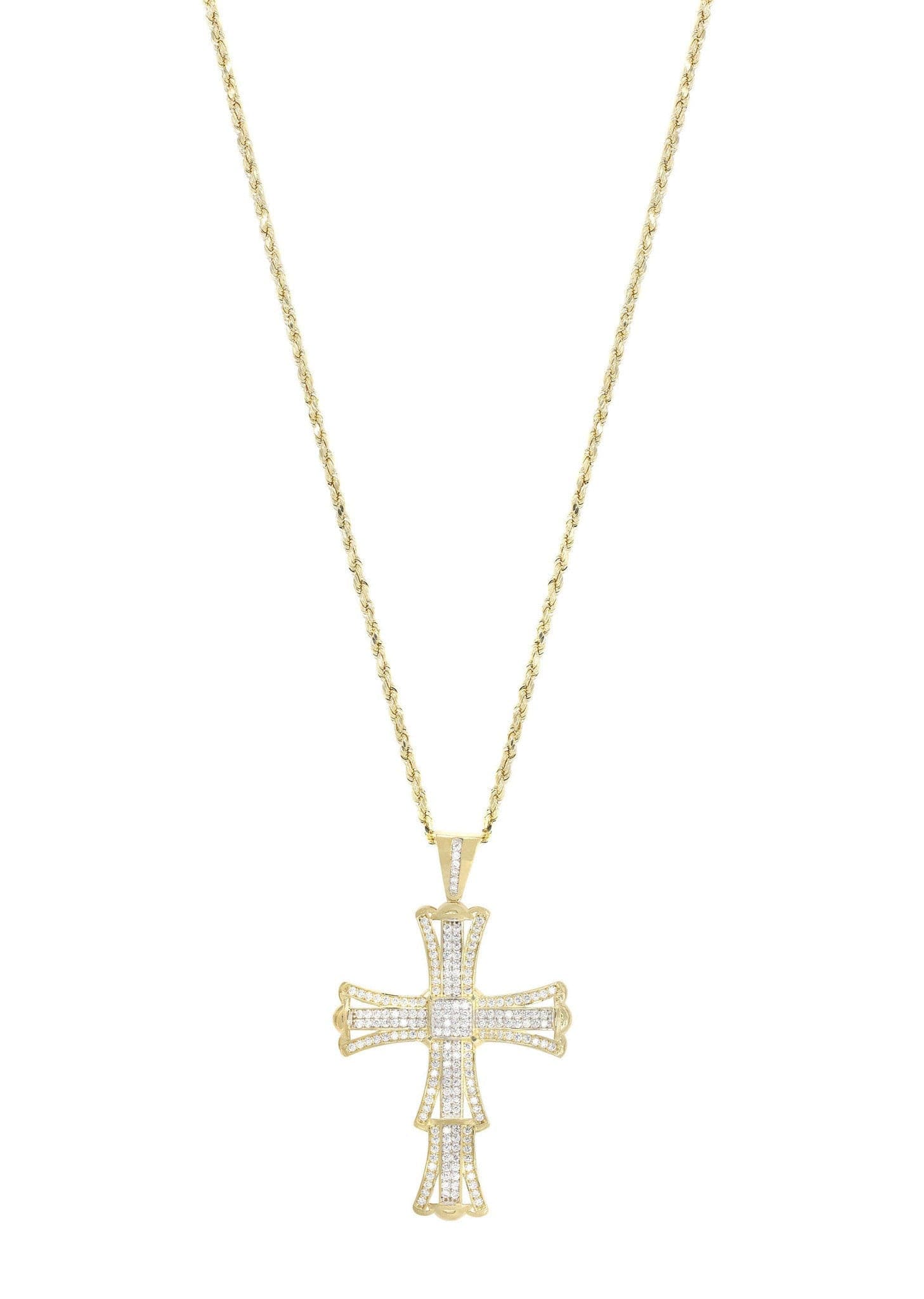 10K Yellow Gold Cross Necklace | Appx. 19 Grams - Image 5