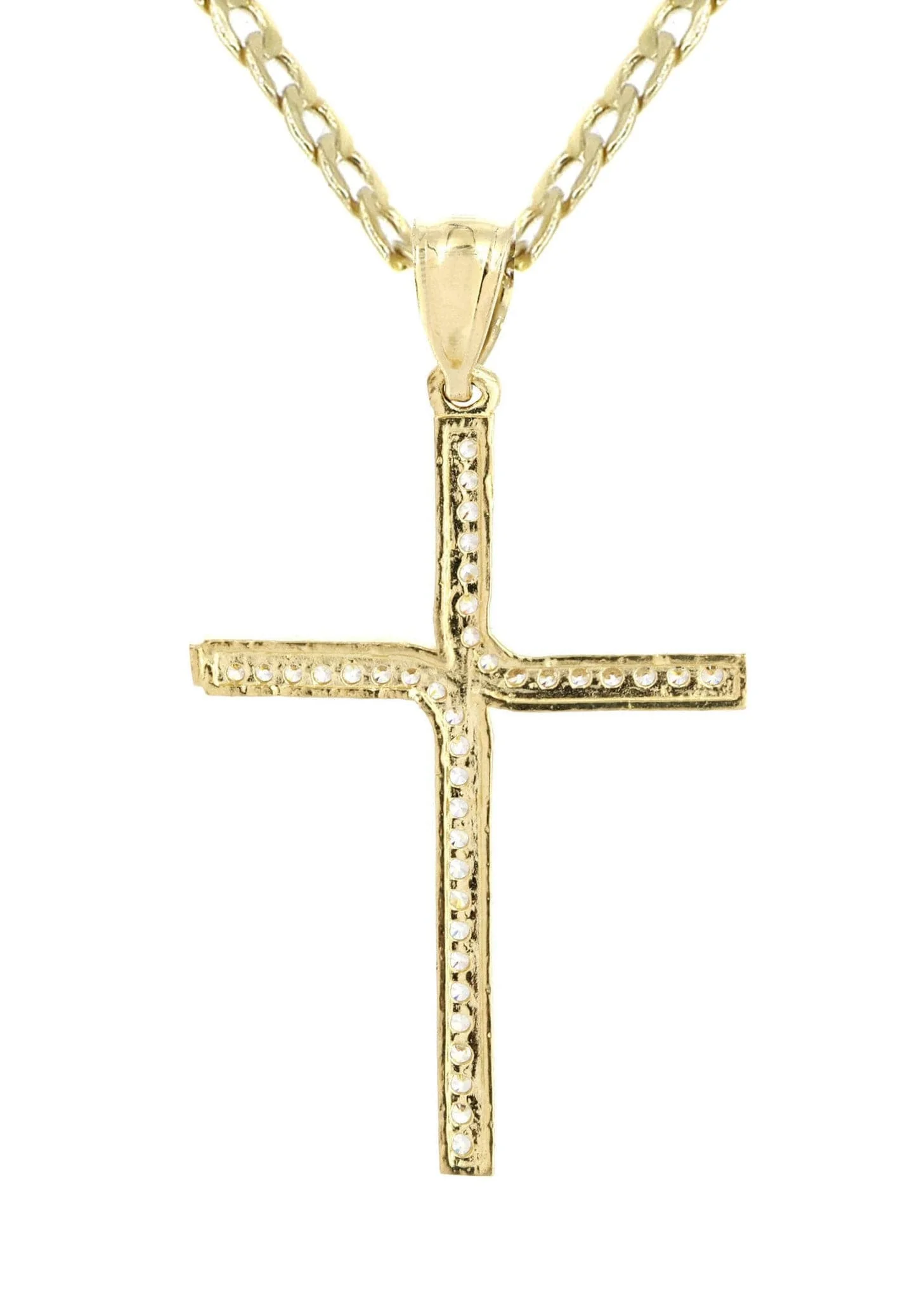 10K Gold Cross Necklace For Men | 6.18 Grams - Image 2