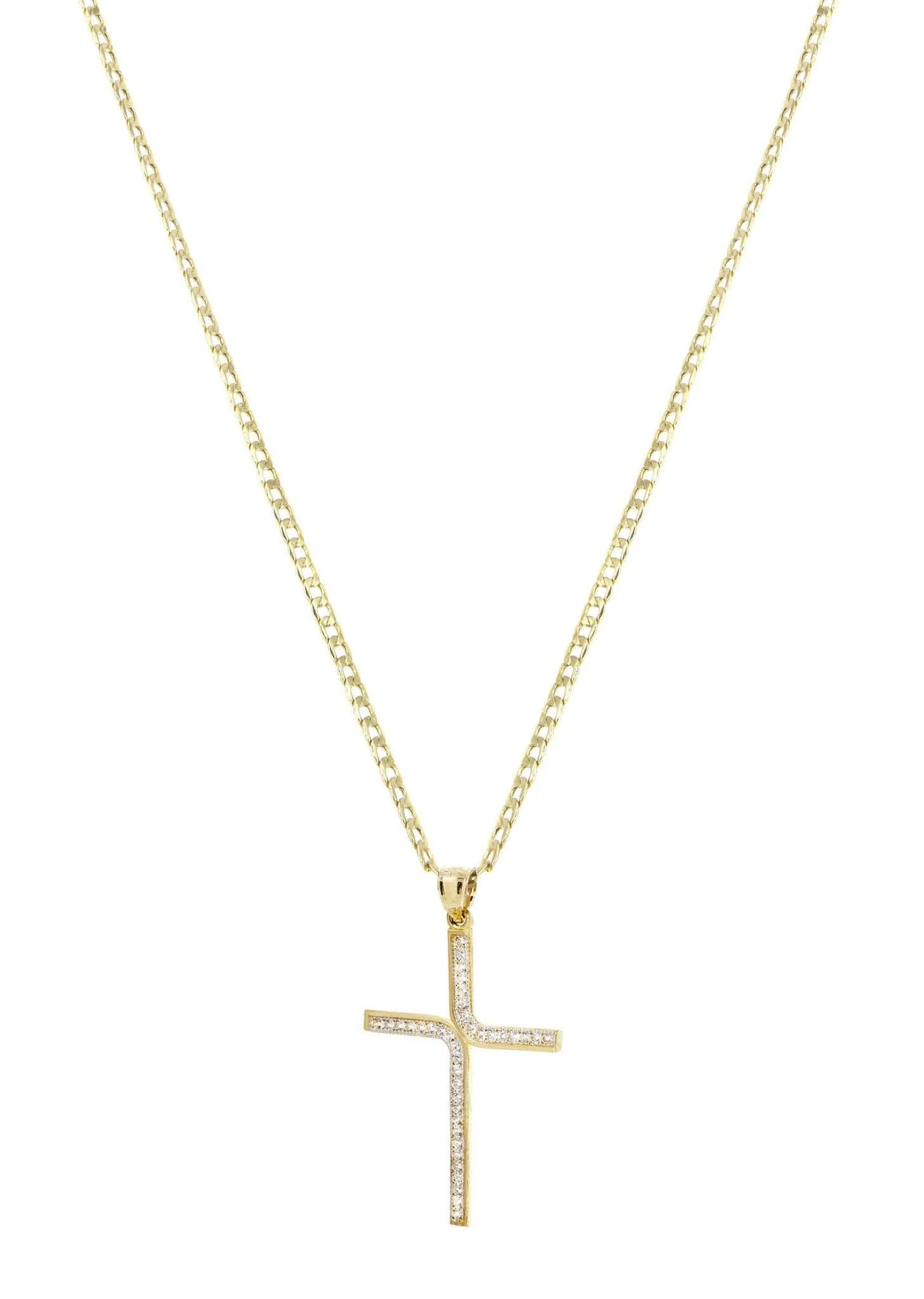 10K Gold Cross Necklace For Men | 6.18 Grams - Image 3