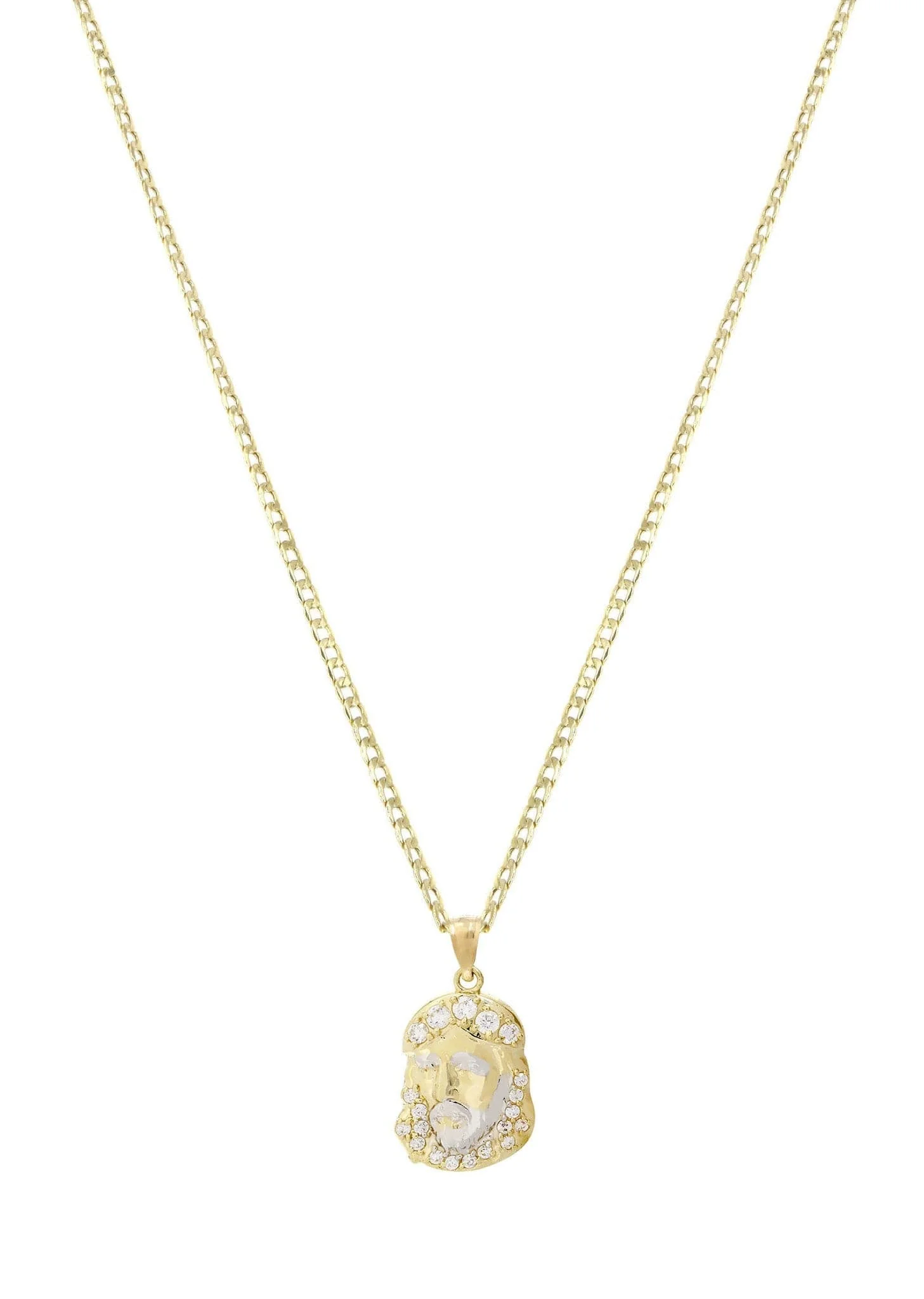 10K Gold Necklace & Gold Jesus Piece Necklace | 6.14 Grams - Image 3