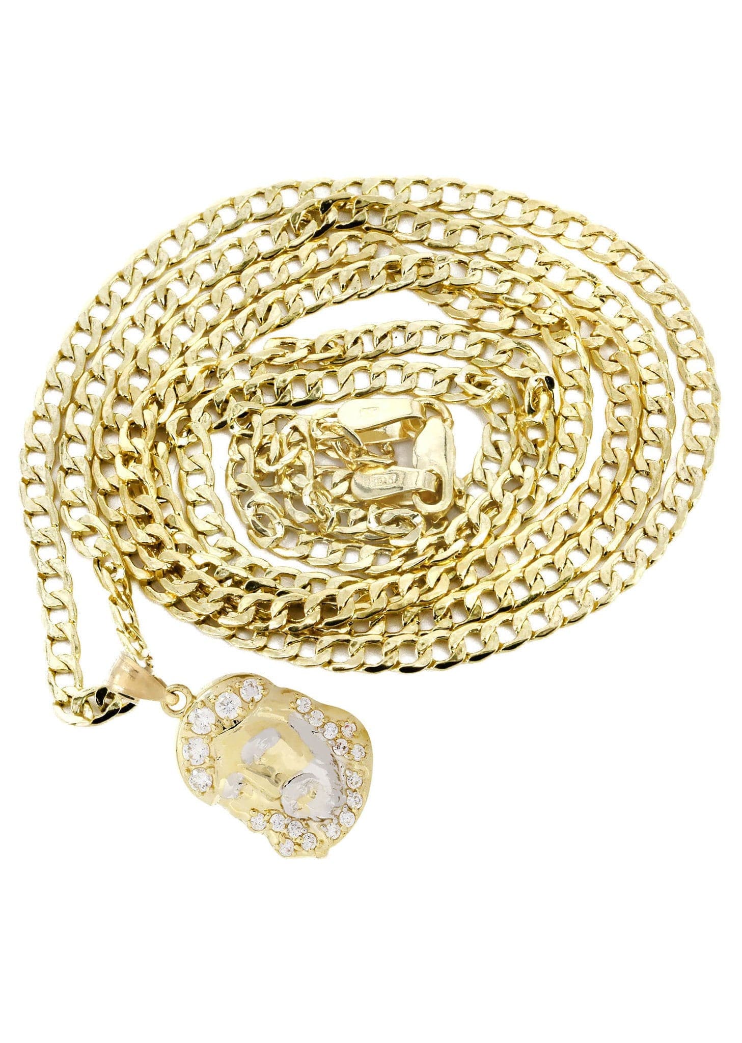 10K Gold Necklace & Gold Jesus Piece Necklace | 6.14 Grams - Image 4