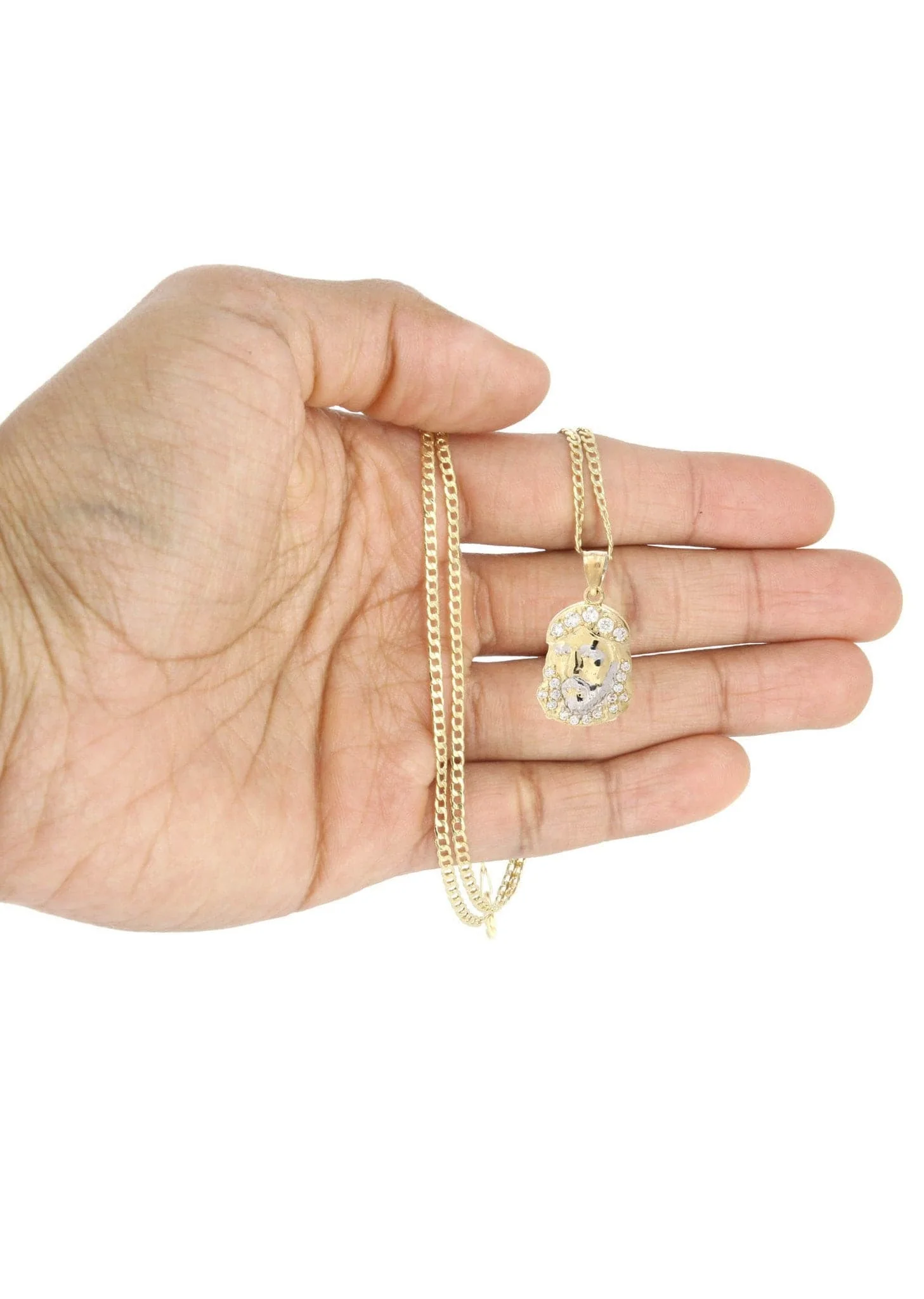10K Gold Necklace & Gold Jesus Piece Necklace | 6.14 Grams - Image 6