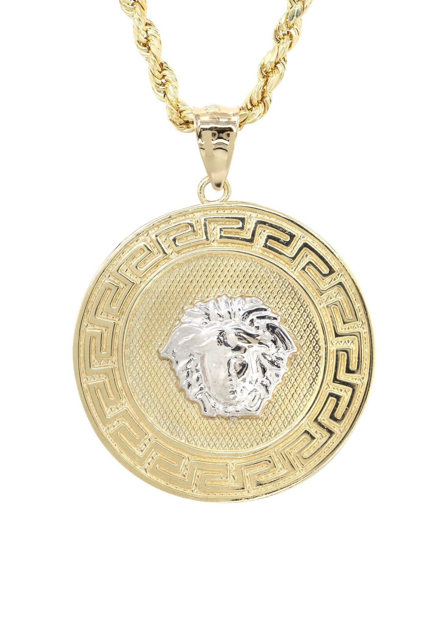 10K Yellow Gold Medusa Style Necklace | Appx. 14 Grams - Image 2