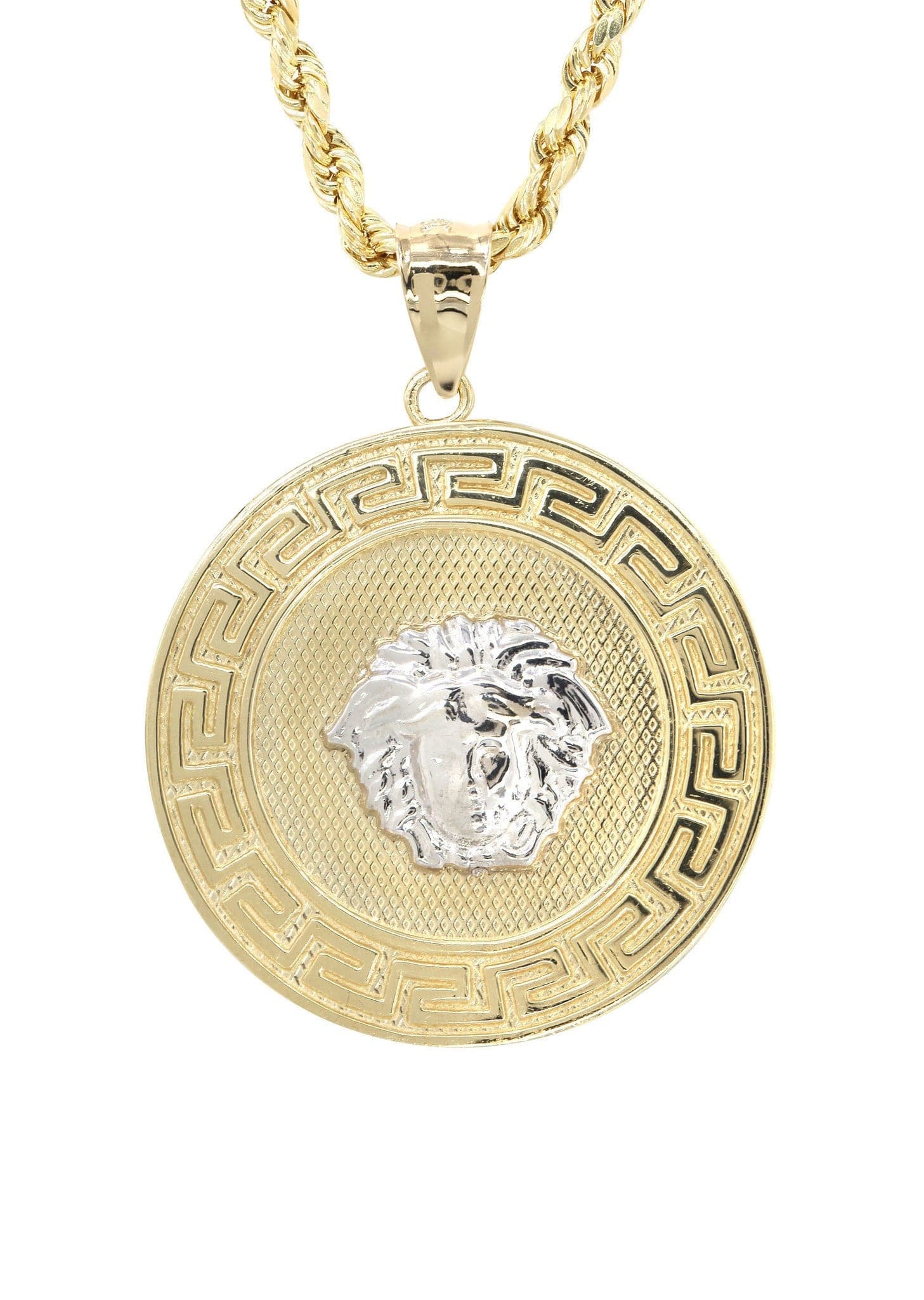10K Yellow Gold Medusa Style Necklace | Appx. 18.4 Grams - Image 2