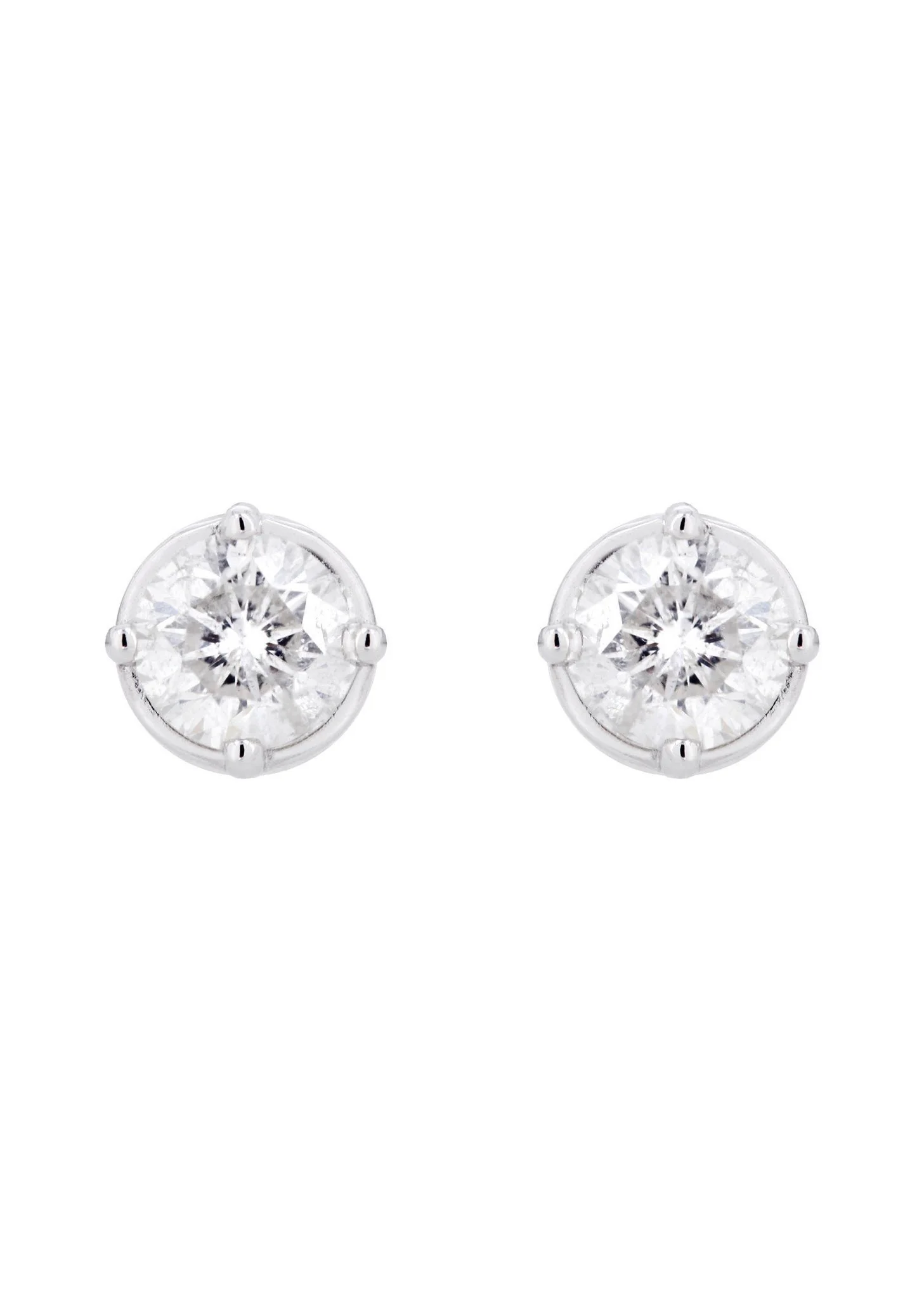 Round Diamond Stud Earrings | 1 Carat