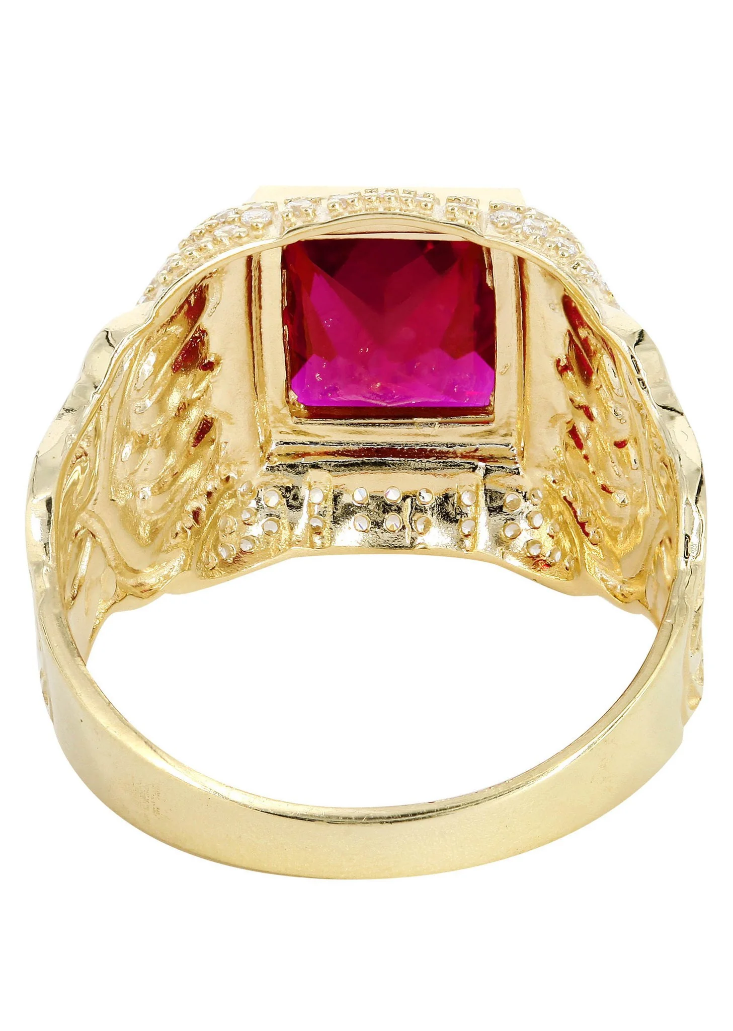 Ruby 10K Gold Mens Ring | 7.1 Grams - Image 2