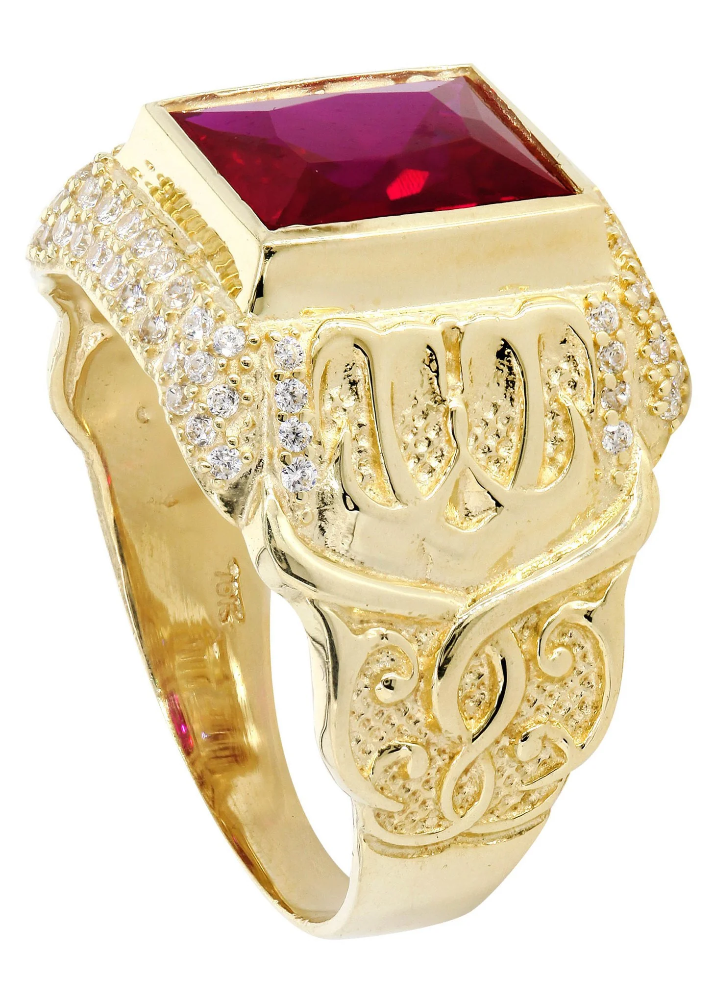 Ruby 10K Gold Mens Ring | 7.1 Grams - Image 3
