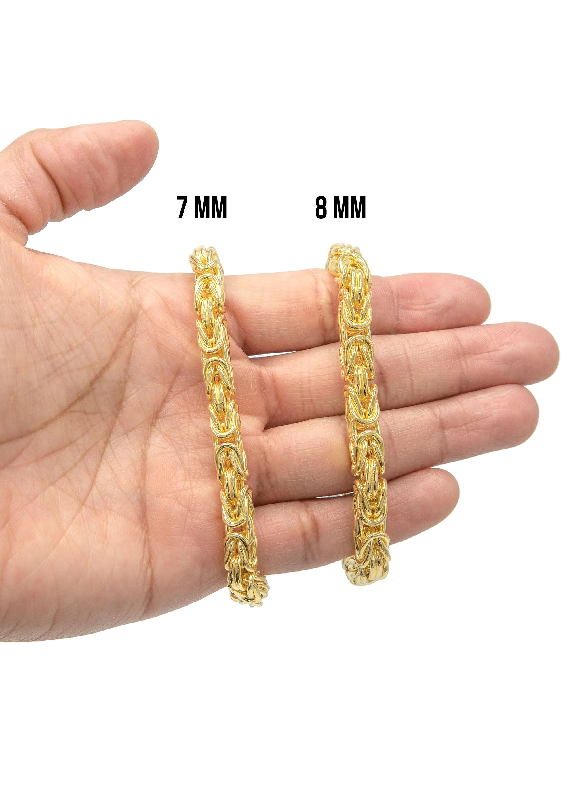 Silver Gold Byzantine Bracelet - Image 4