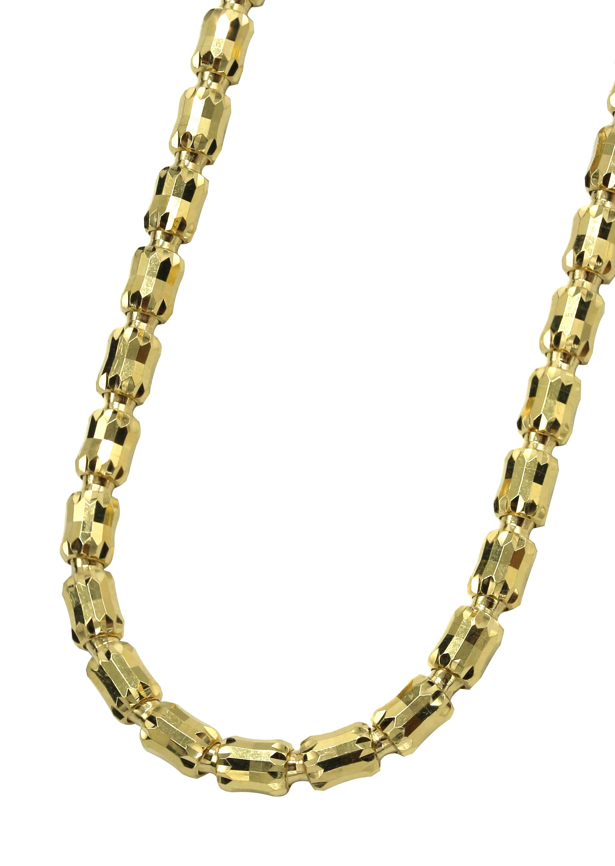 Silver Chain - Mens Gold Chain / Barrel Chain