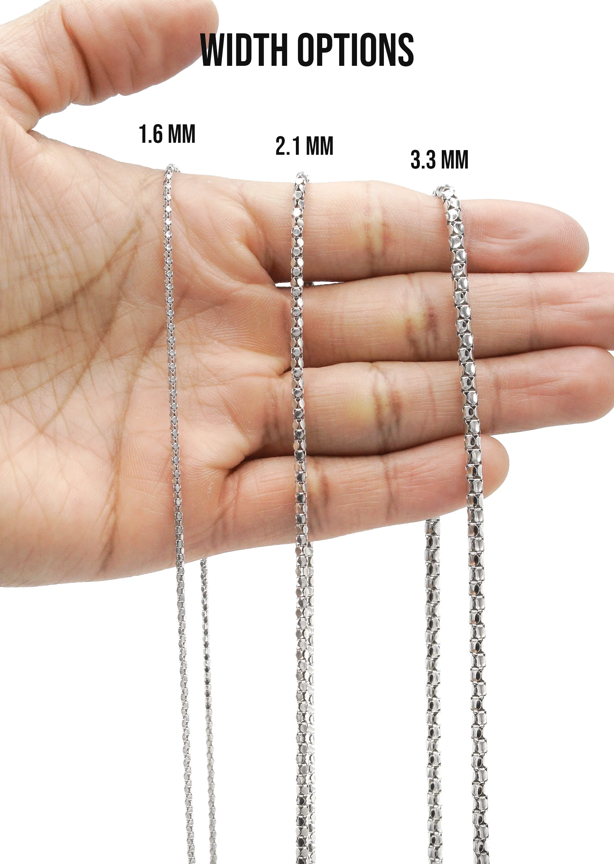 Silver Chain - Mens White Chain / Coreana Chain - Image 7