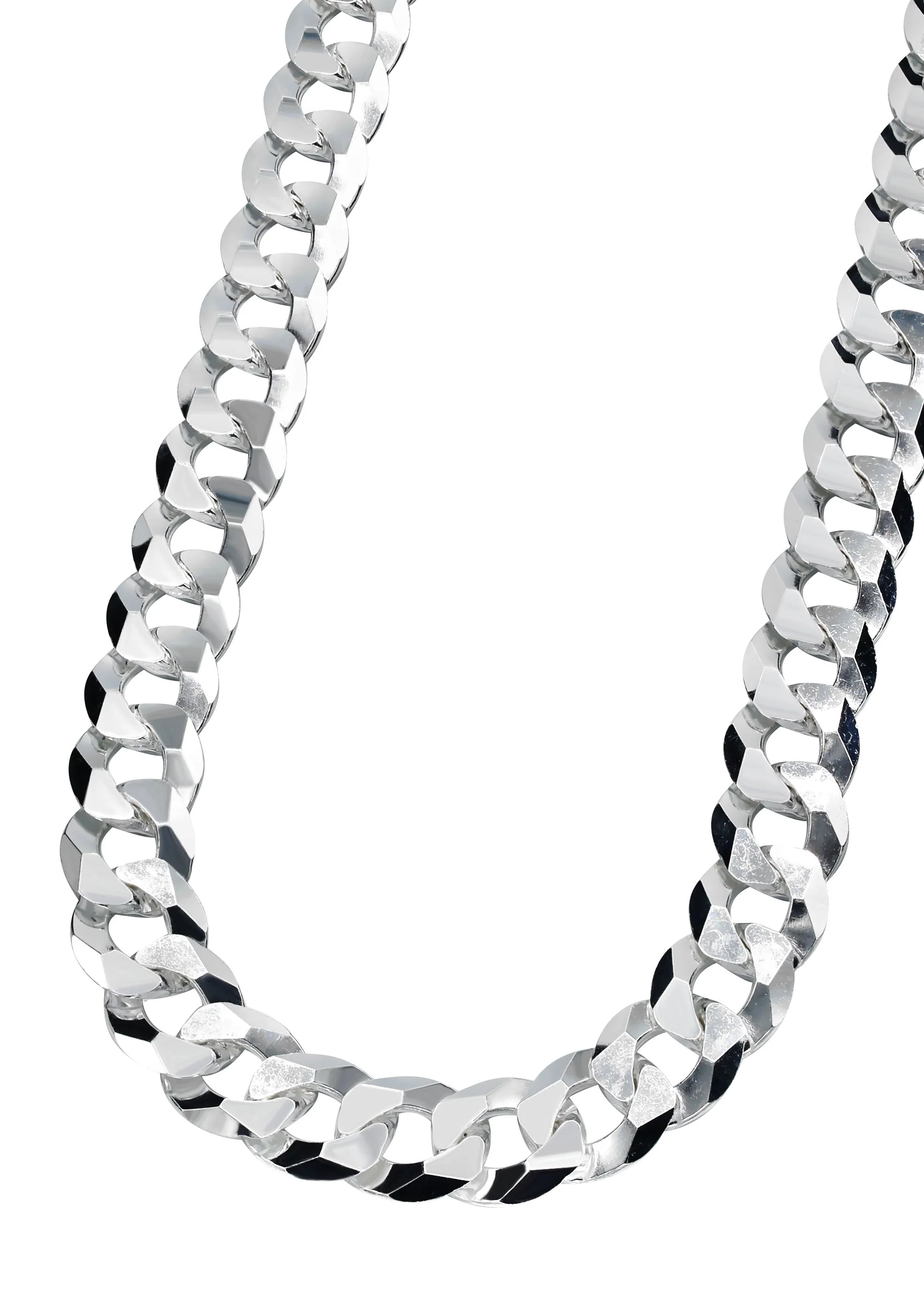Silver Chain - Mens White Chain / Curb Chain
