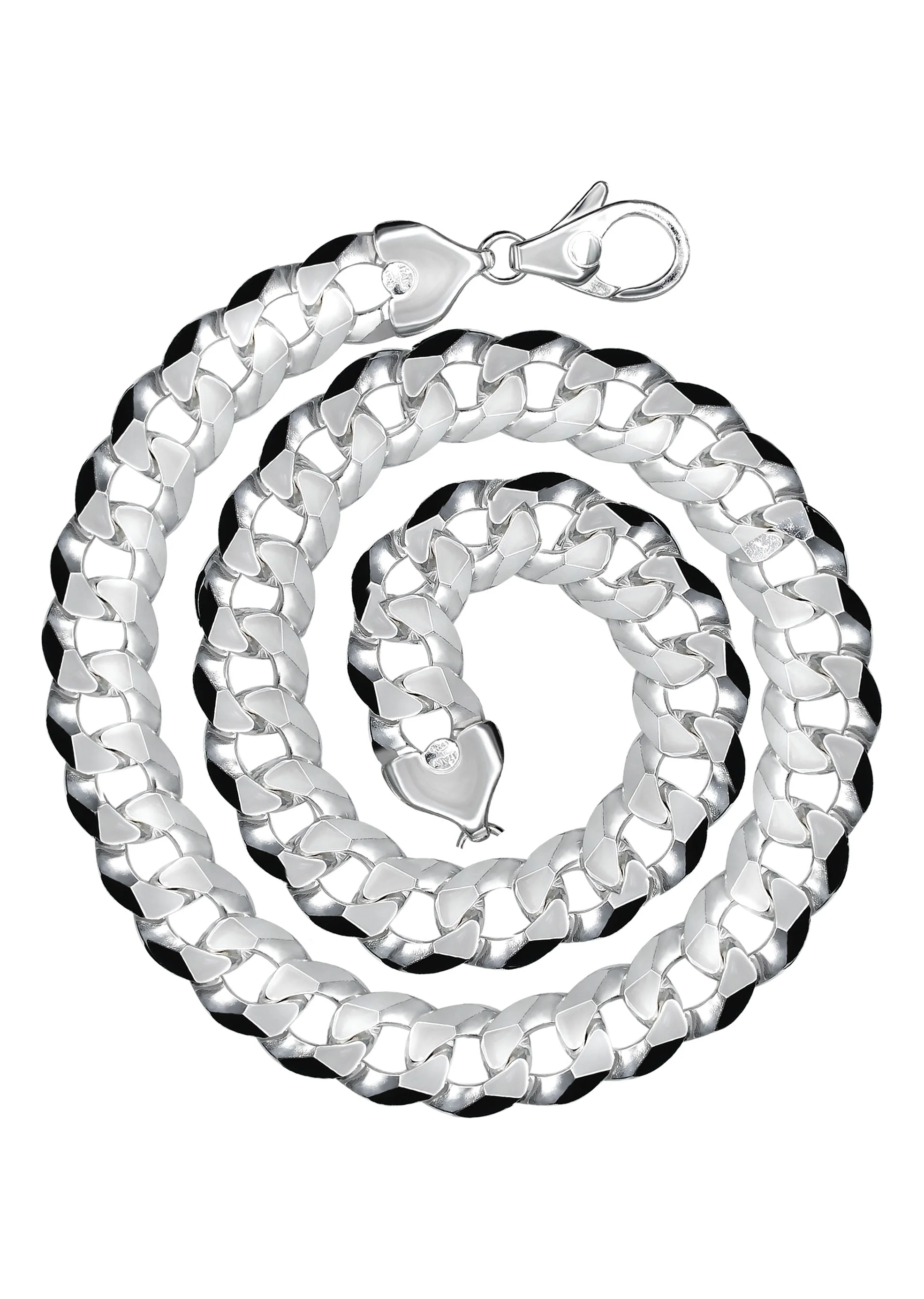 Silver Chain - Mens White Chain / Curb Chain - Image 3