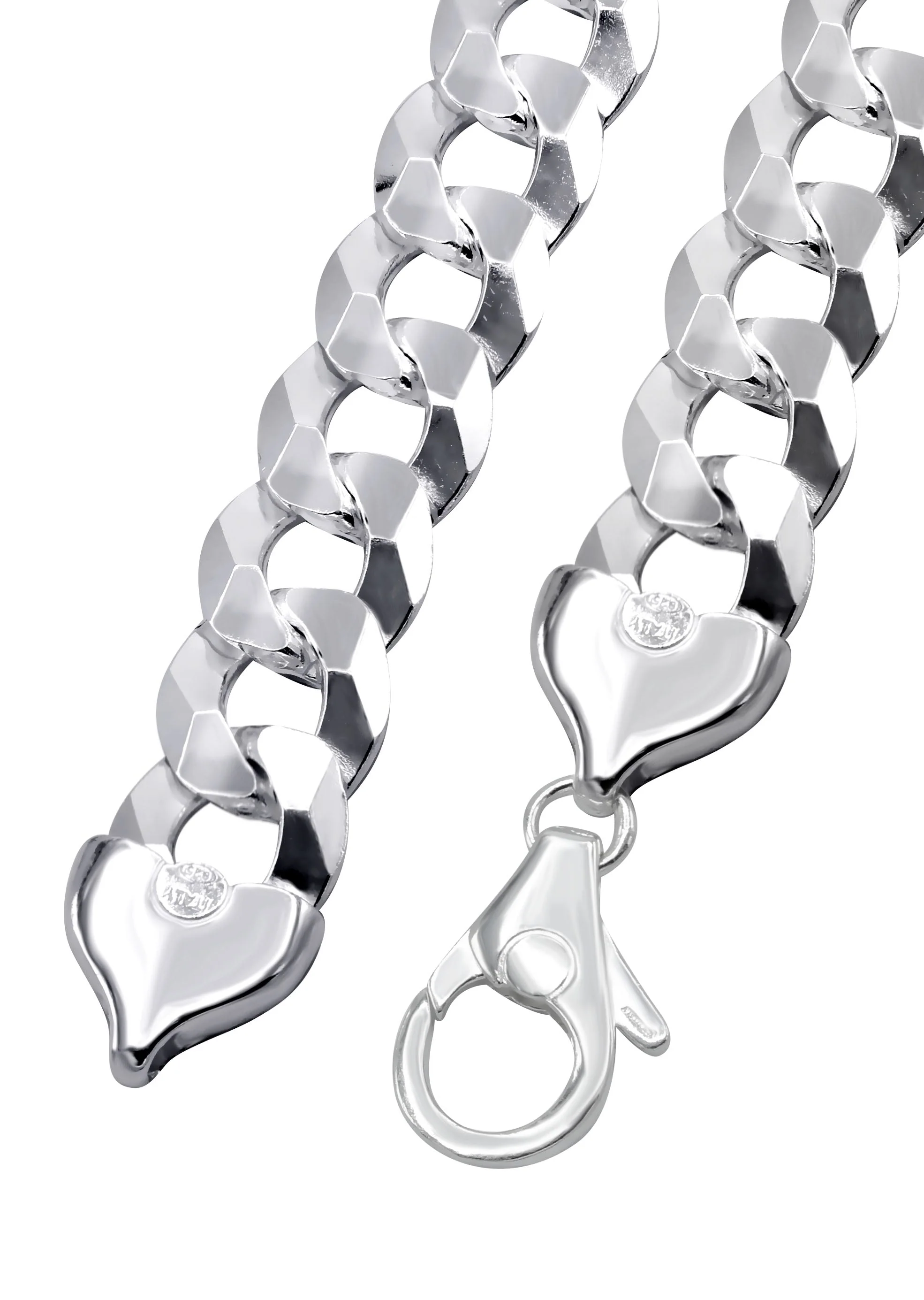 Silver Chain - Mens White Chain / Curb Chain - Image 4
