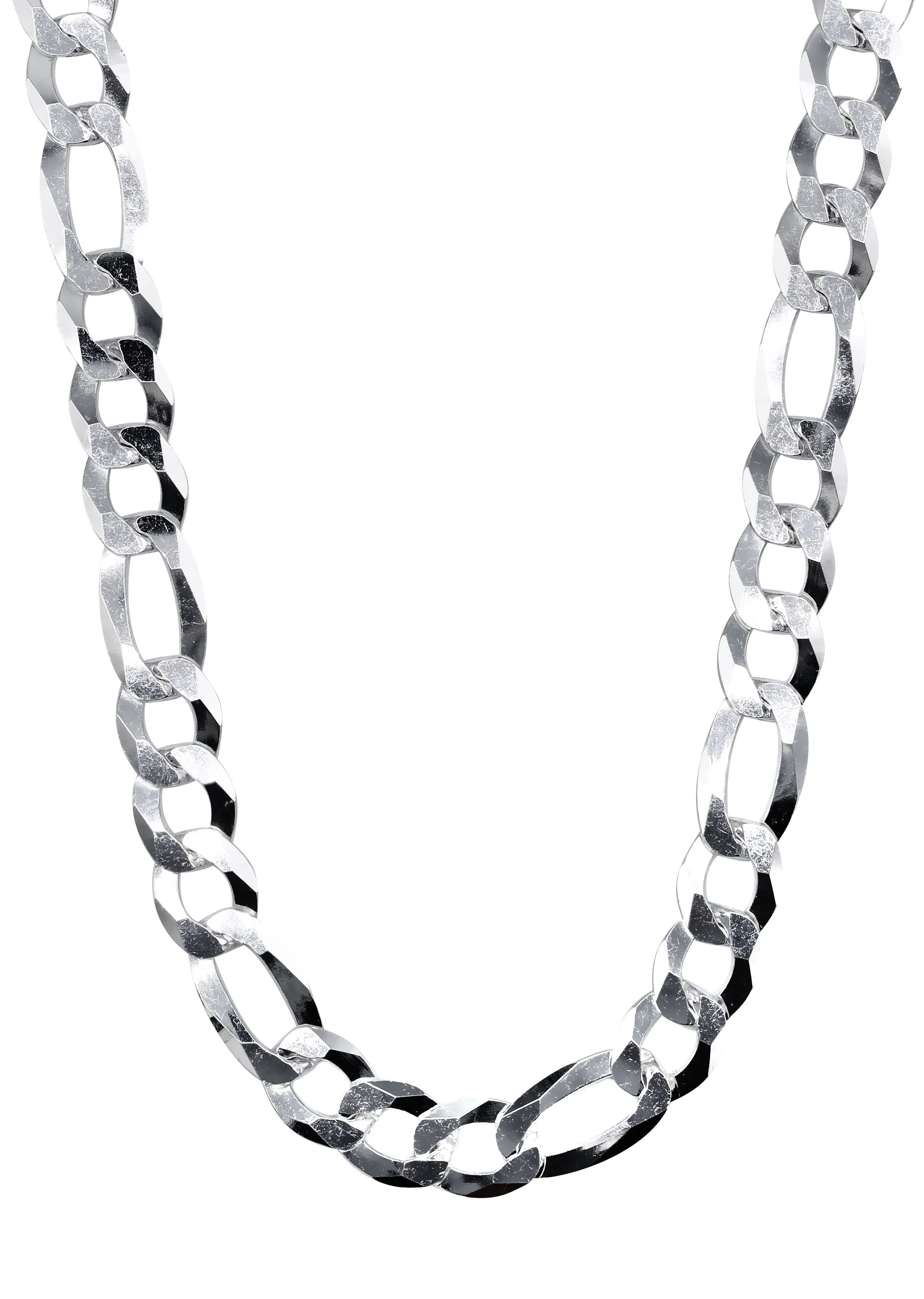 Silver Chain - Mens White Chain / Figaro Chain - Image 2