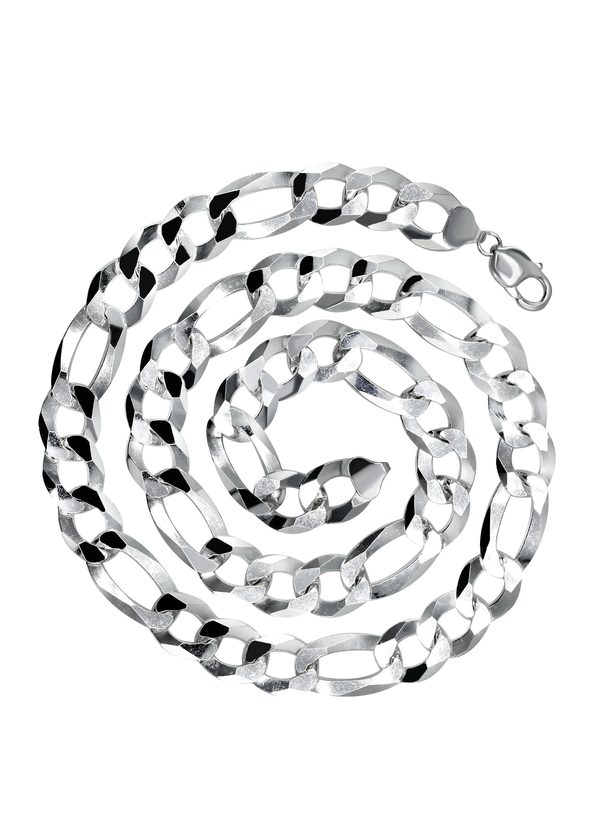 Silver Chain - Mens White Chain / Figaro Chain - Image 3