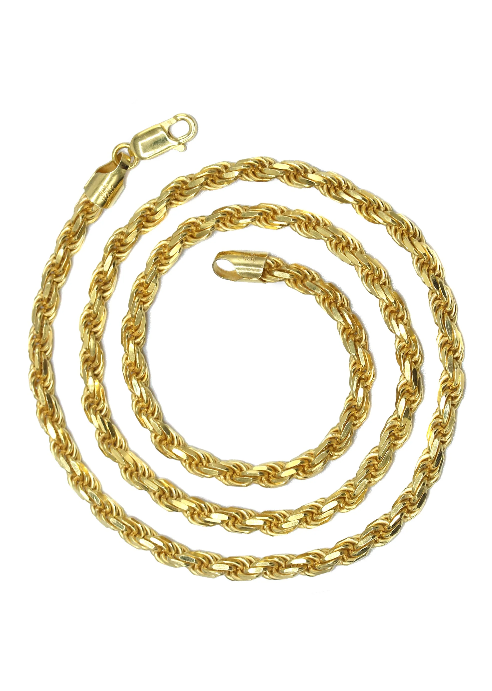 Silver Chain - Mens Gold Chain / Rope Chain - Image 3
