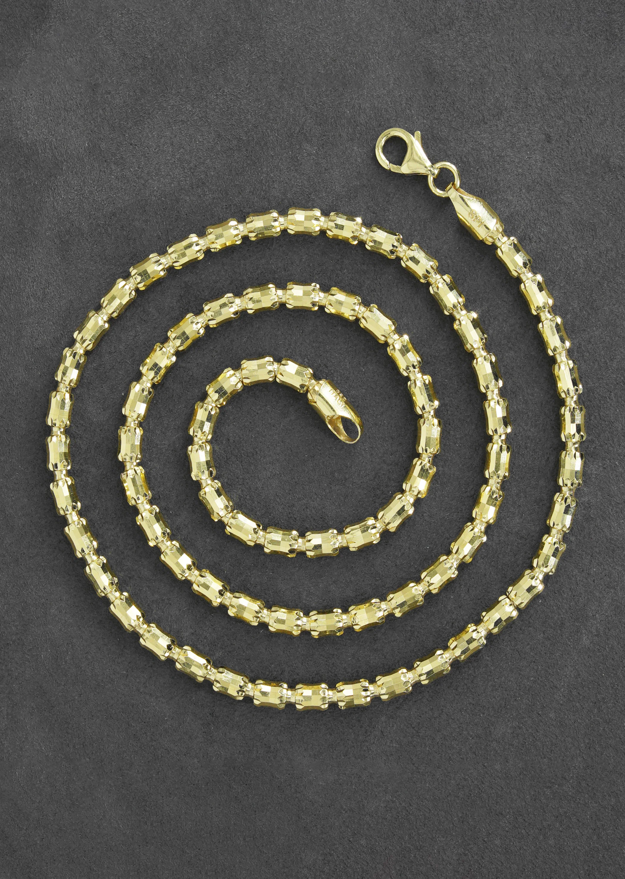 Silver Chain - Mens Gold Chain / Barrel Chain / 4 MM - Image 5