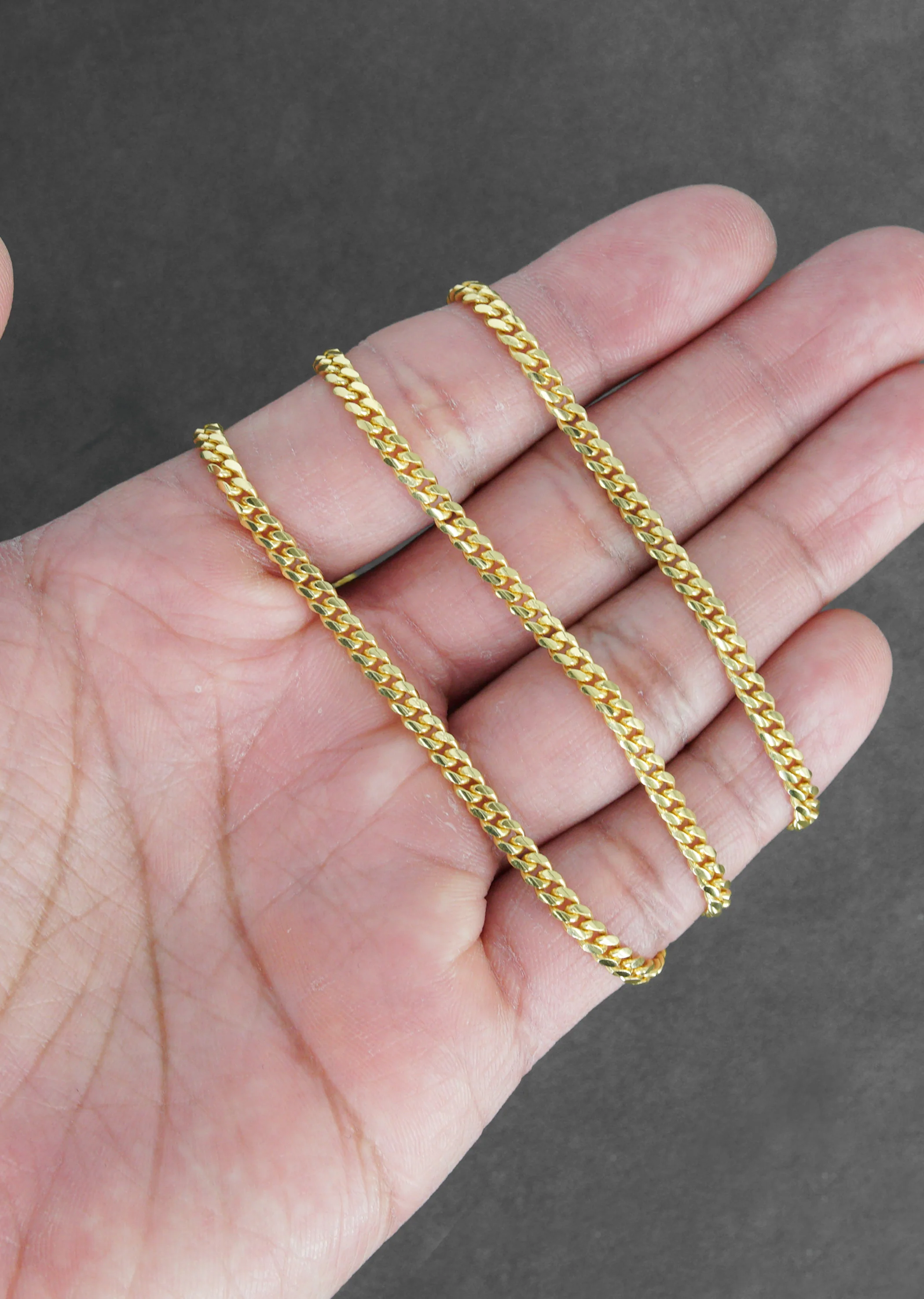 Silver Chain - Mens Gold Chain / Miami Cuban Link Chain / 3.5 MM - Image 7