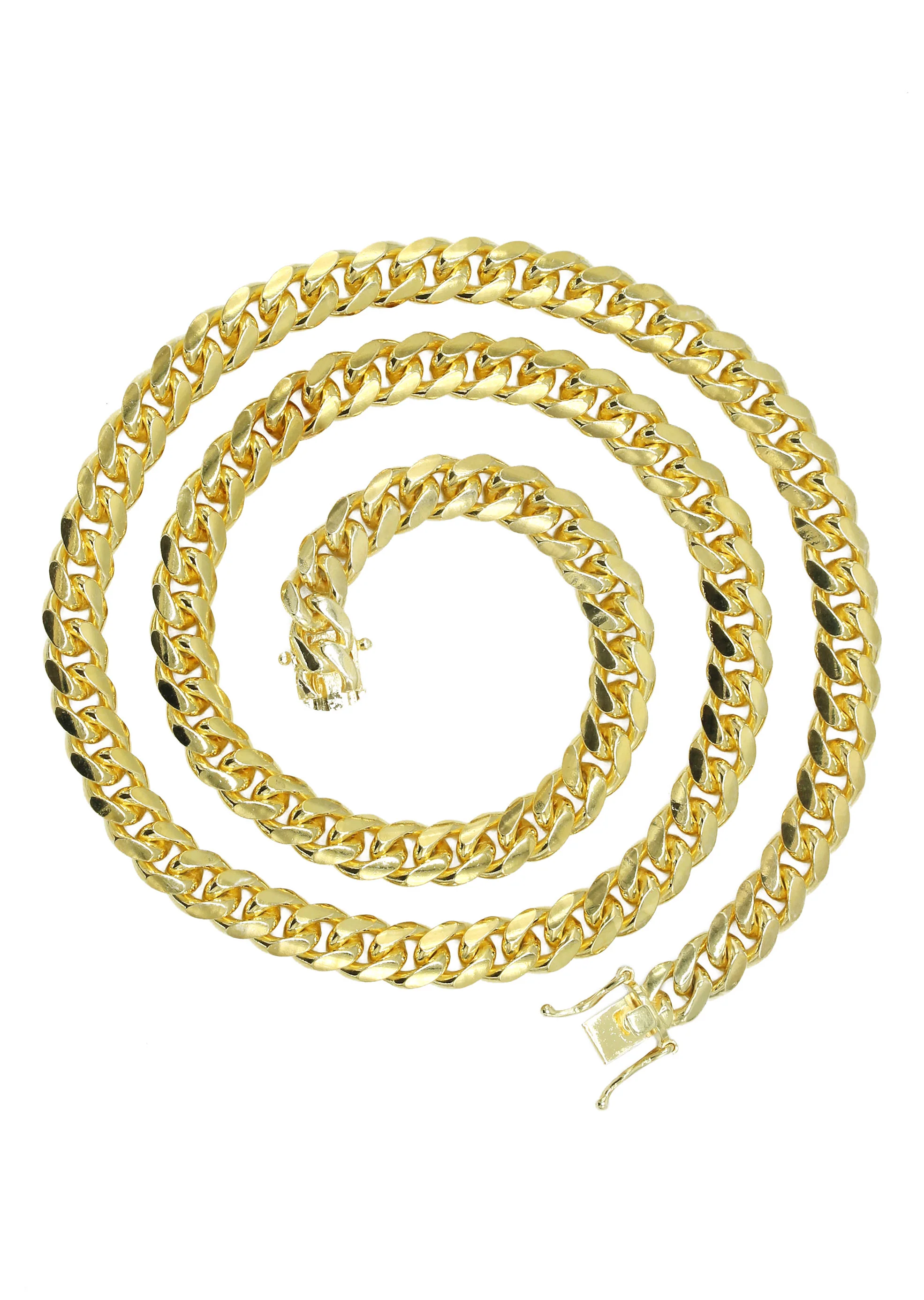 Silver Chain - Mens Gold Chain / Miami Cuban Link Chain - Image 3