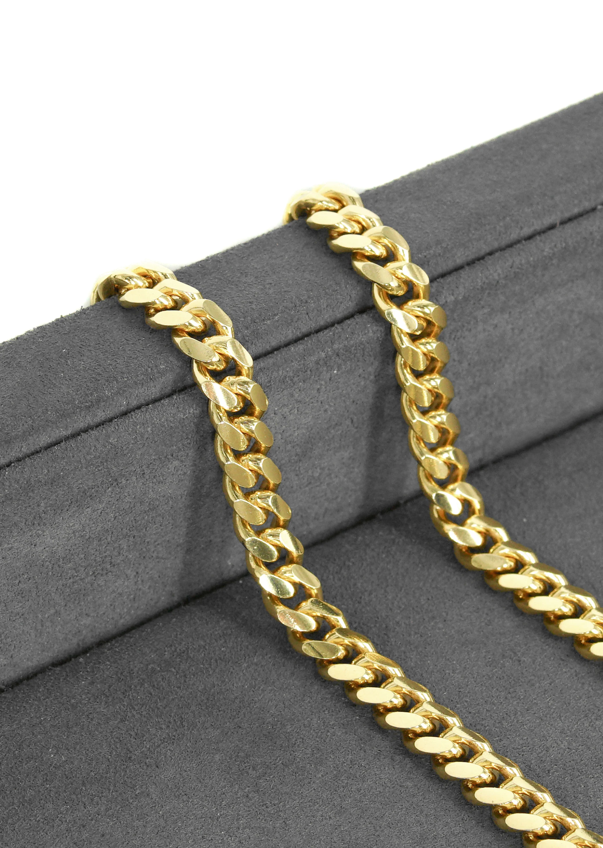 Silver Chain - Mens Gold Chain / Miami Cuban Link Chain / 7 MM - Image 6