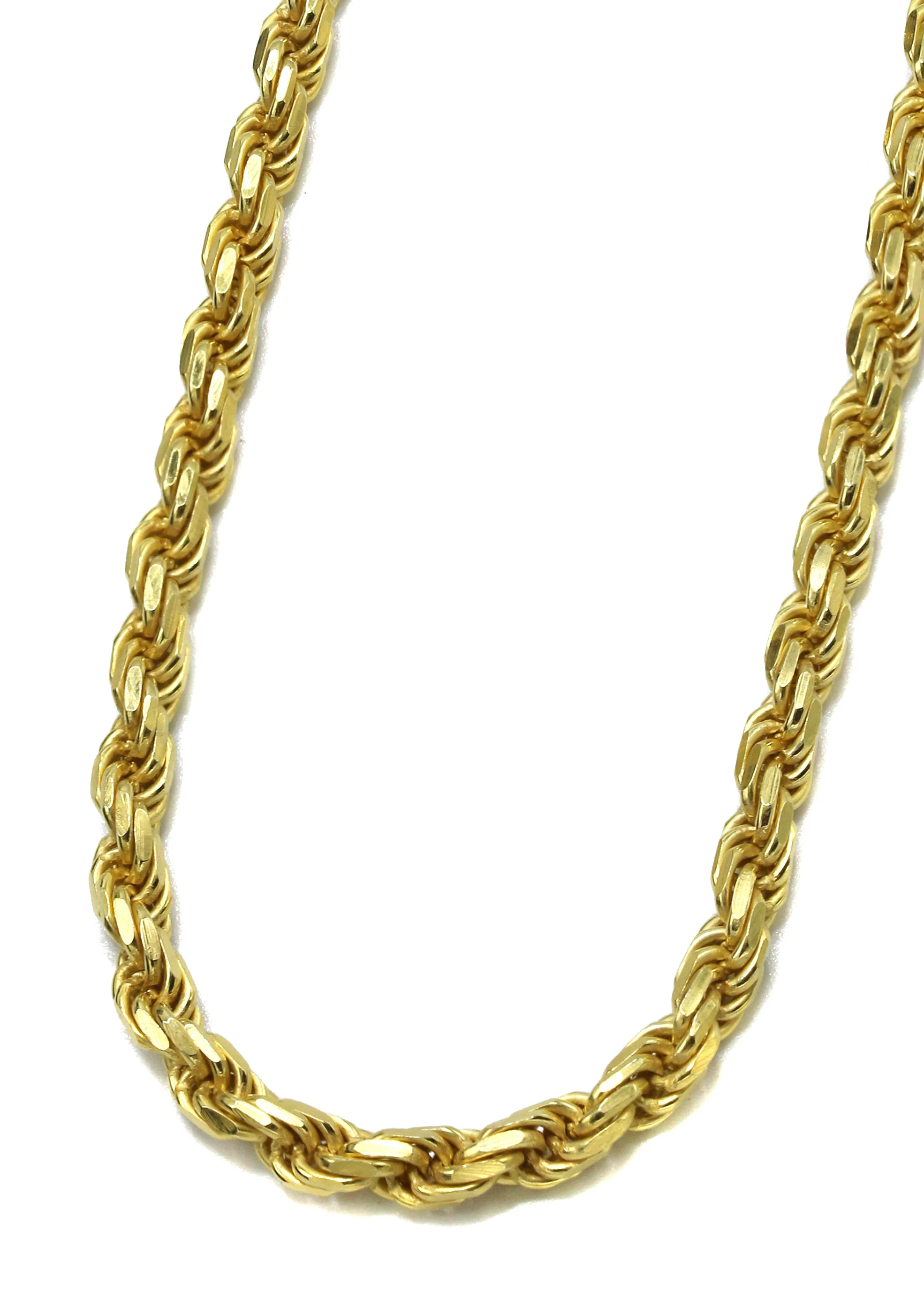 Silver Chain - Mens Gold Chain / Rope Chain / 4.5 MM - Image 2