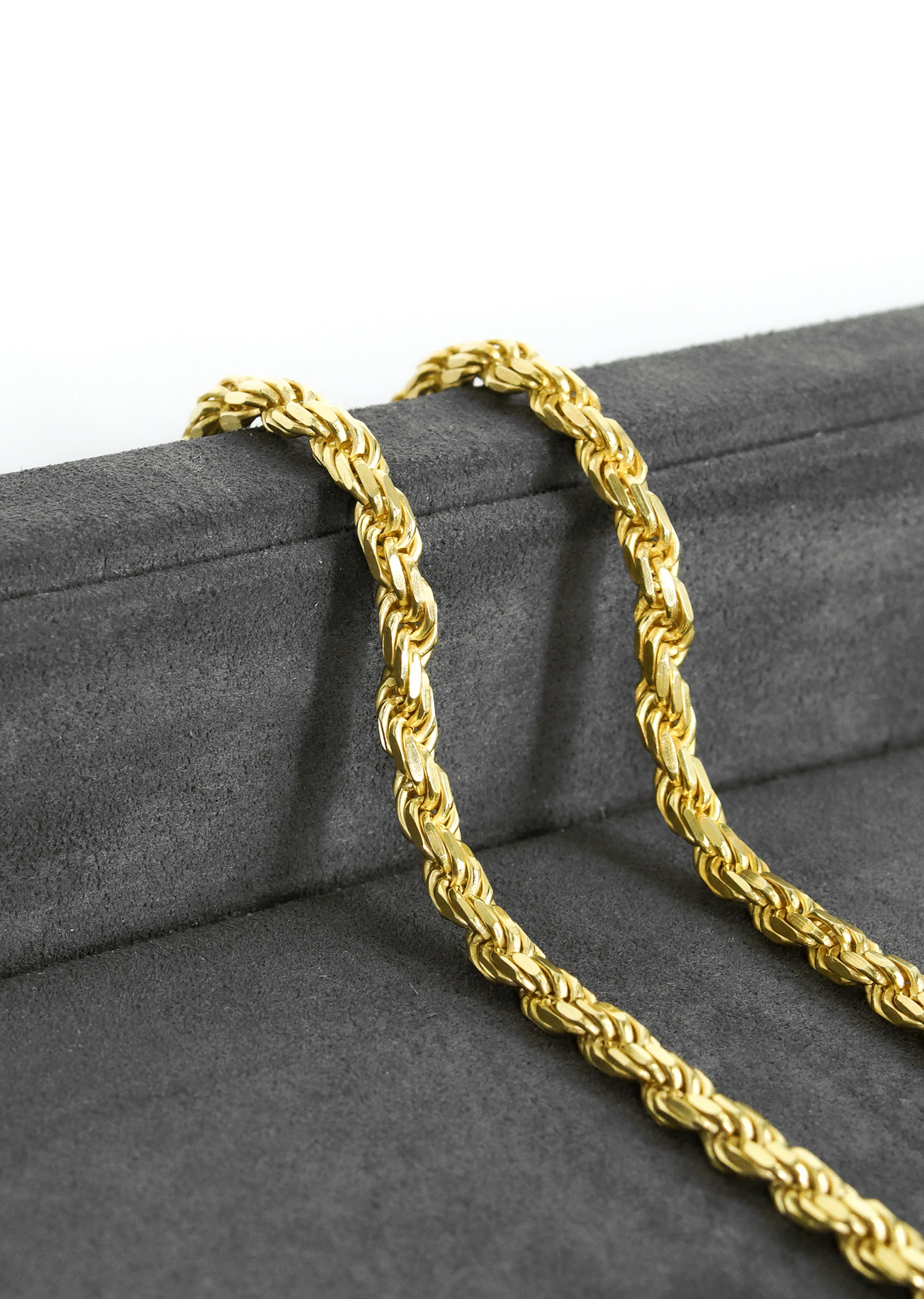 Silver Chain - Mens Gold Chain / Rope Chain / 4.5 MM - Image 6