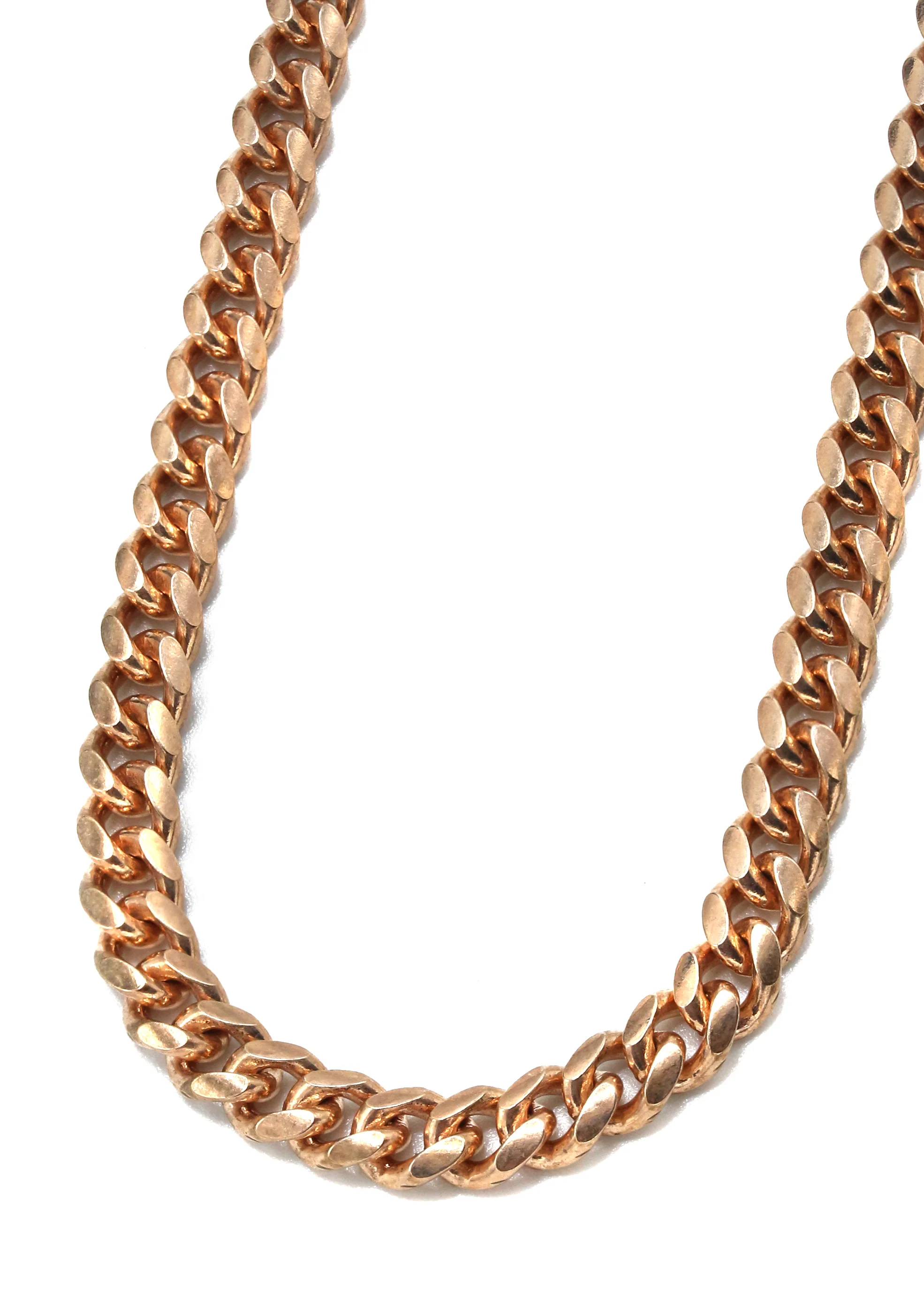 Silver Chain - Mens Rose Gold Chain / Miami Cuban Link Chain / 5 MM / 22 INCH - Image 3