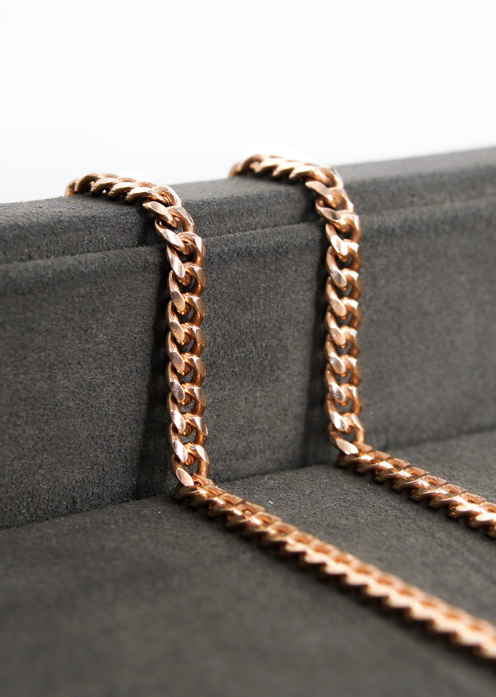 Silver Chain - Mens Rose Gold Chain / Miami Cuban Link Chain / 5 MM / 22 INCH - Image 5