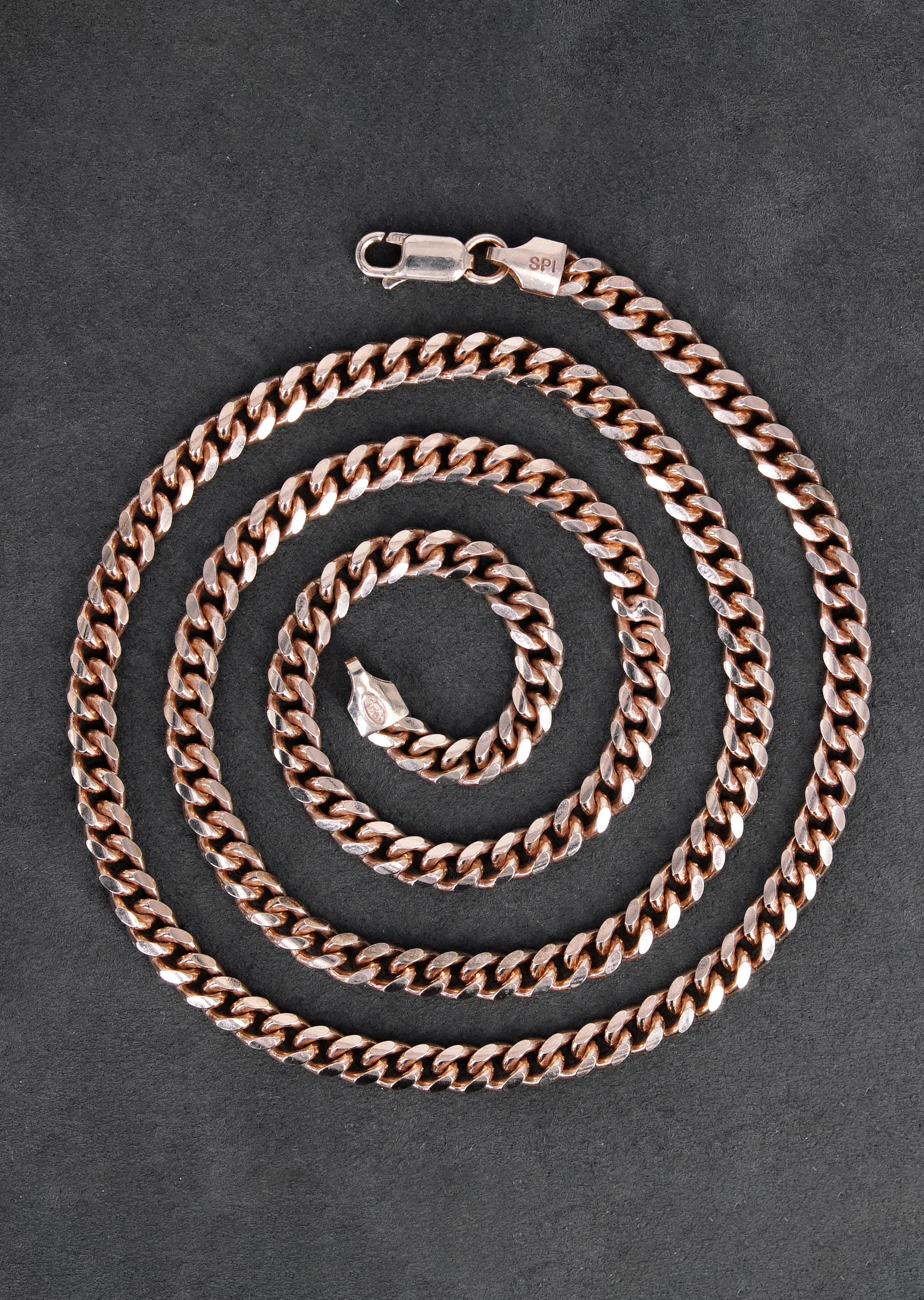 Silver Chain - Mens Rose Gold Chain / Miami Cuban Link Chain / 5 MM / 22 INCH - Image 6