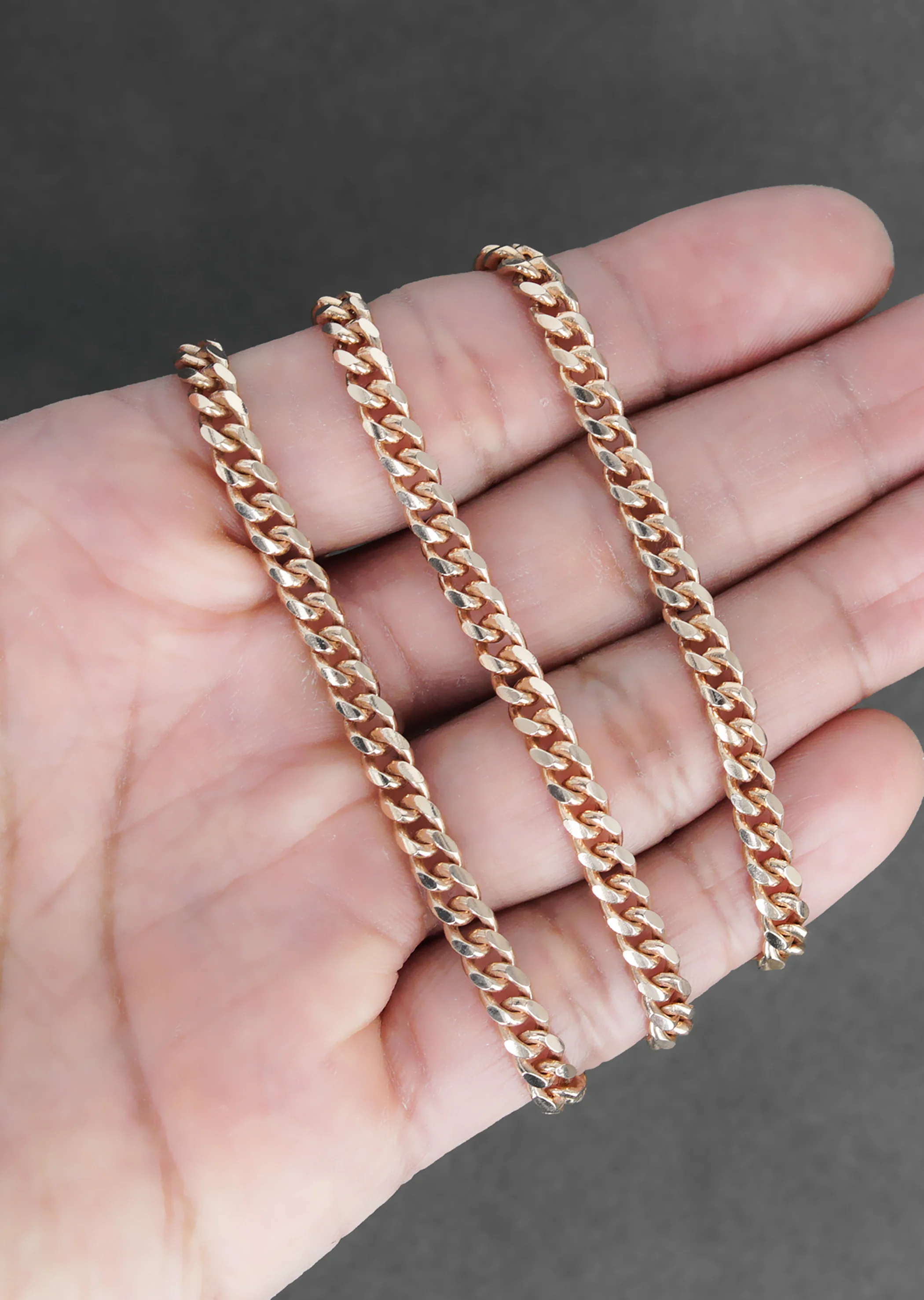 Silver Chain - Mens Rose Gold Chain / Miami Cuban Link Chain / 5 MM / 22 INCH - Image 7