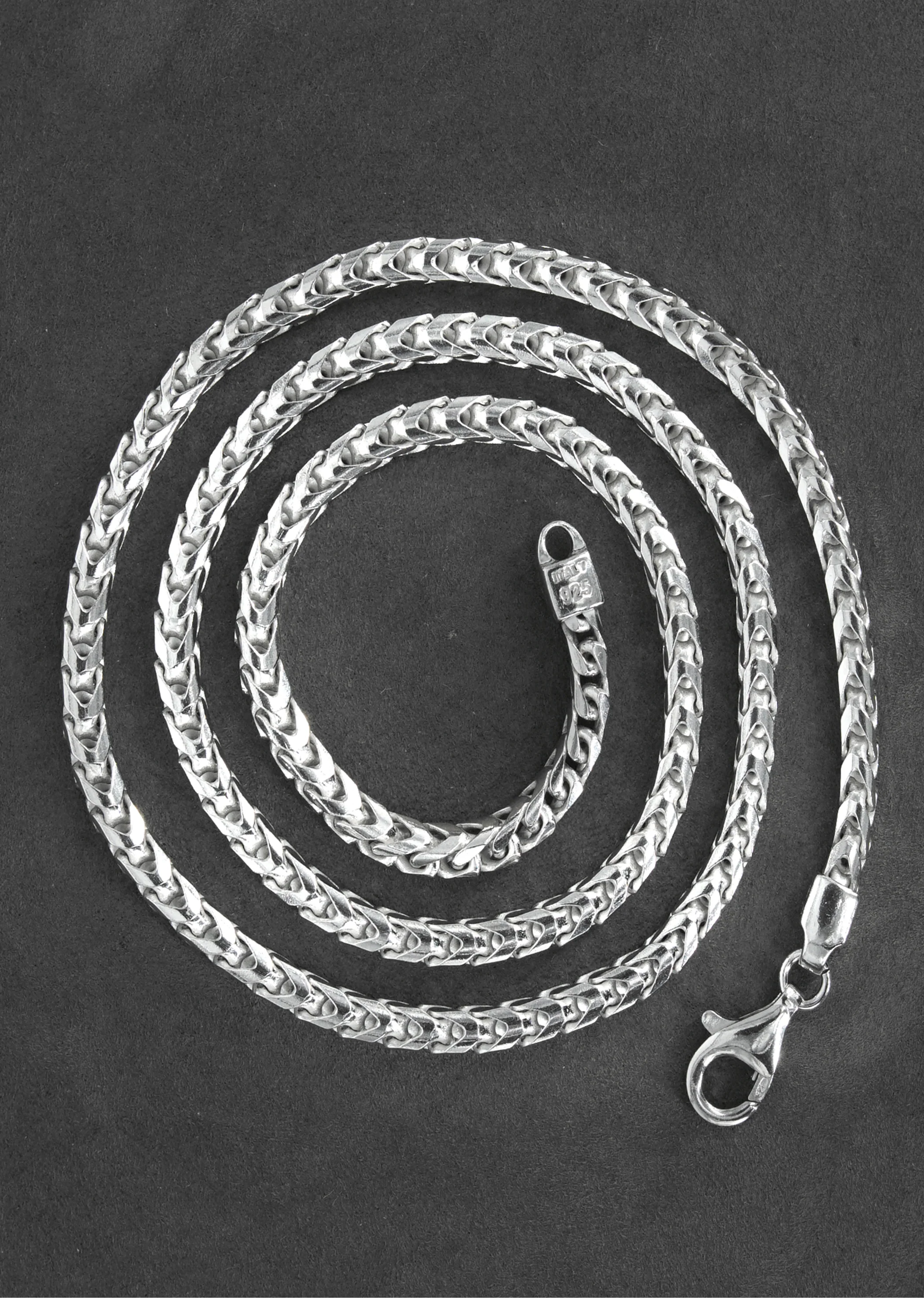 Silver Chain - Mens White Chain / Franco Chain / 4.2 MM - Image 5