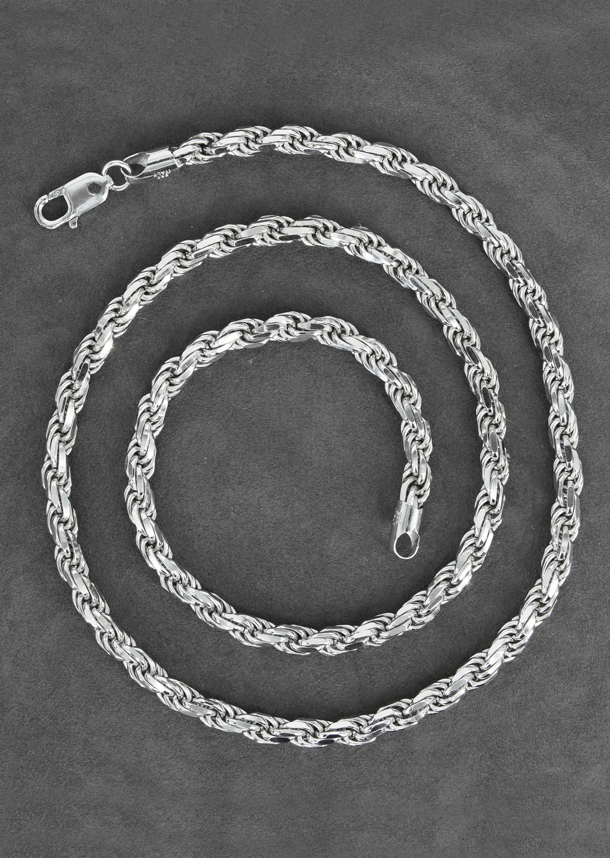 Silver Chain - Mens White Chain / Rope Chain / 6 MM - Image 5