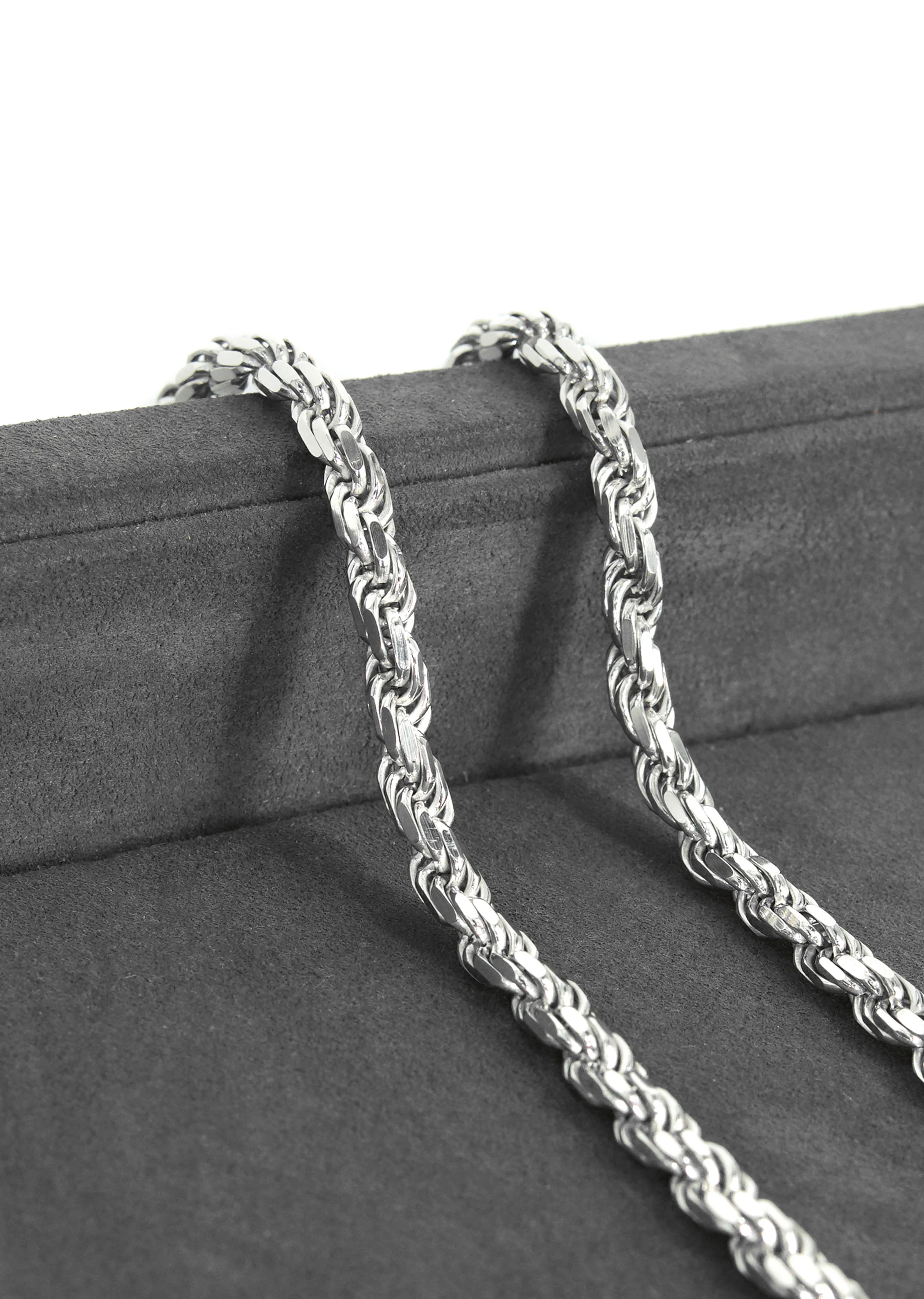 Silver Chain - Mens White Chain / Rope Chain / 6 MM - Image 6