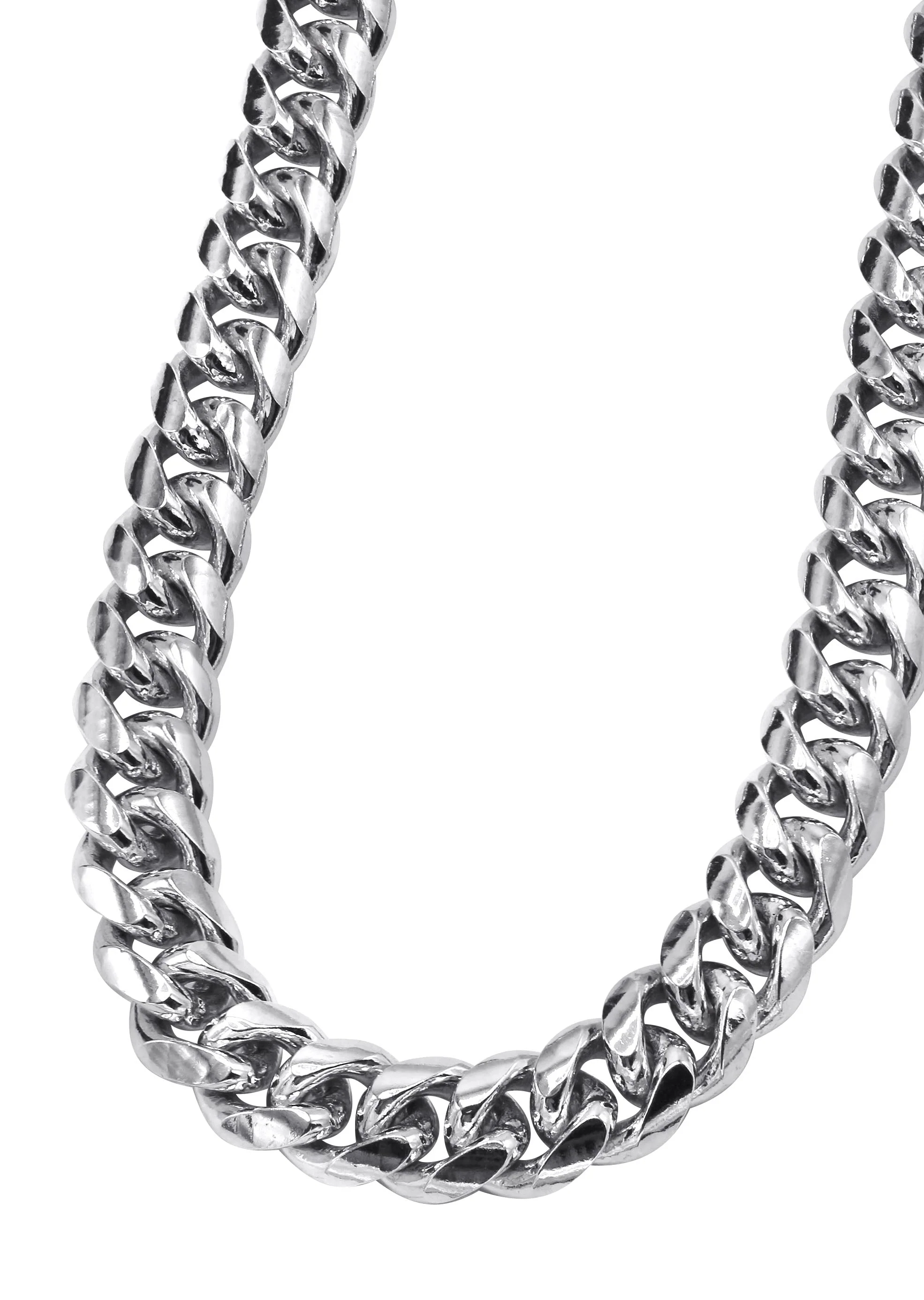 Silver Chain - Mens White Chain / Miami Cuban Link