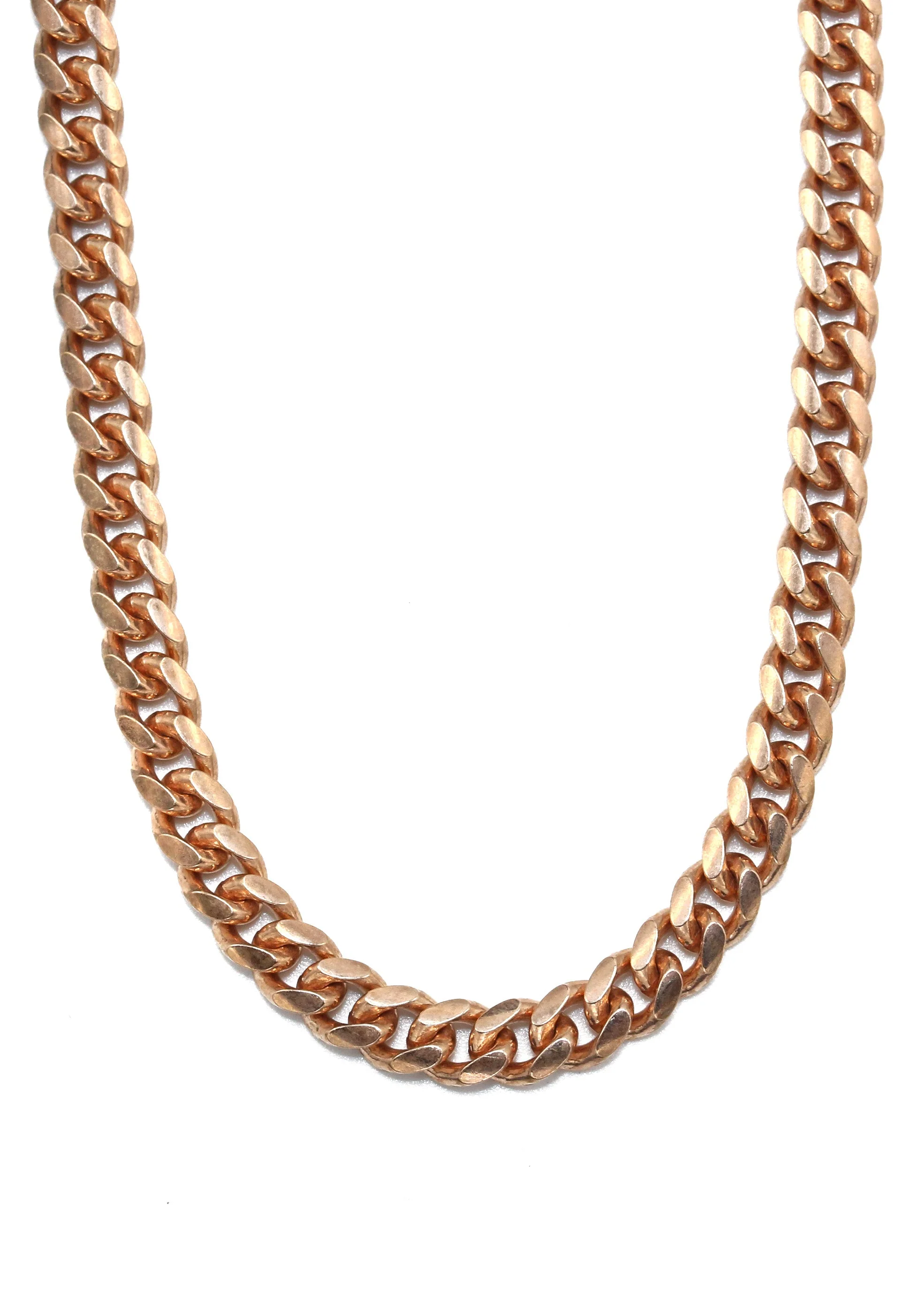 Silver Chain - Mens Rose Gold Chain / Miami Cuban Link Chain - Image 2