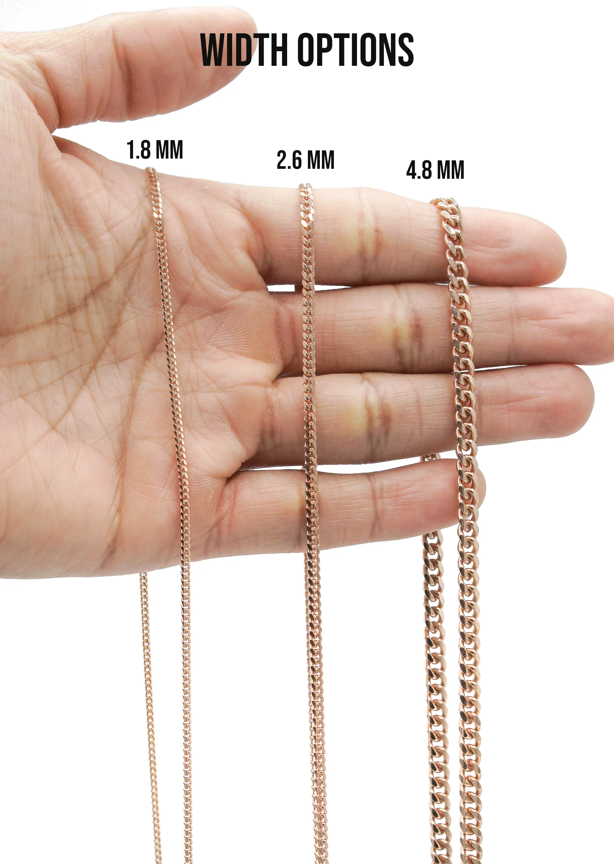 Silver Chain - Mens Rose Gold Chain / Miami Cuban Link Chain - Image 7