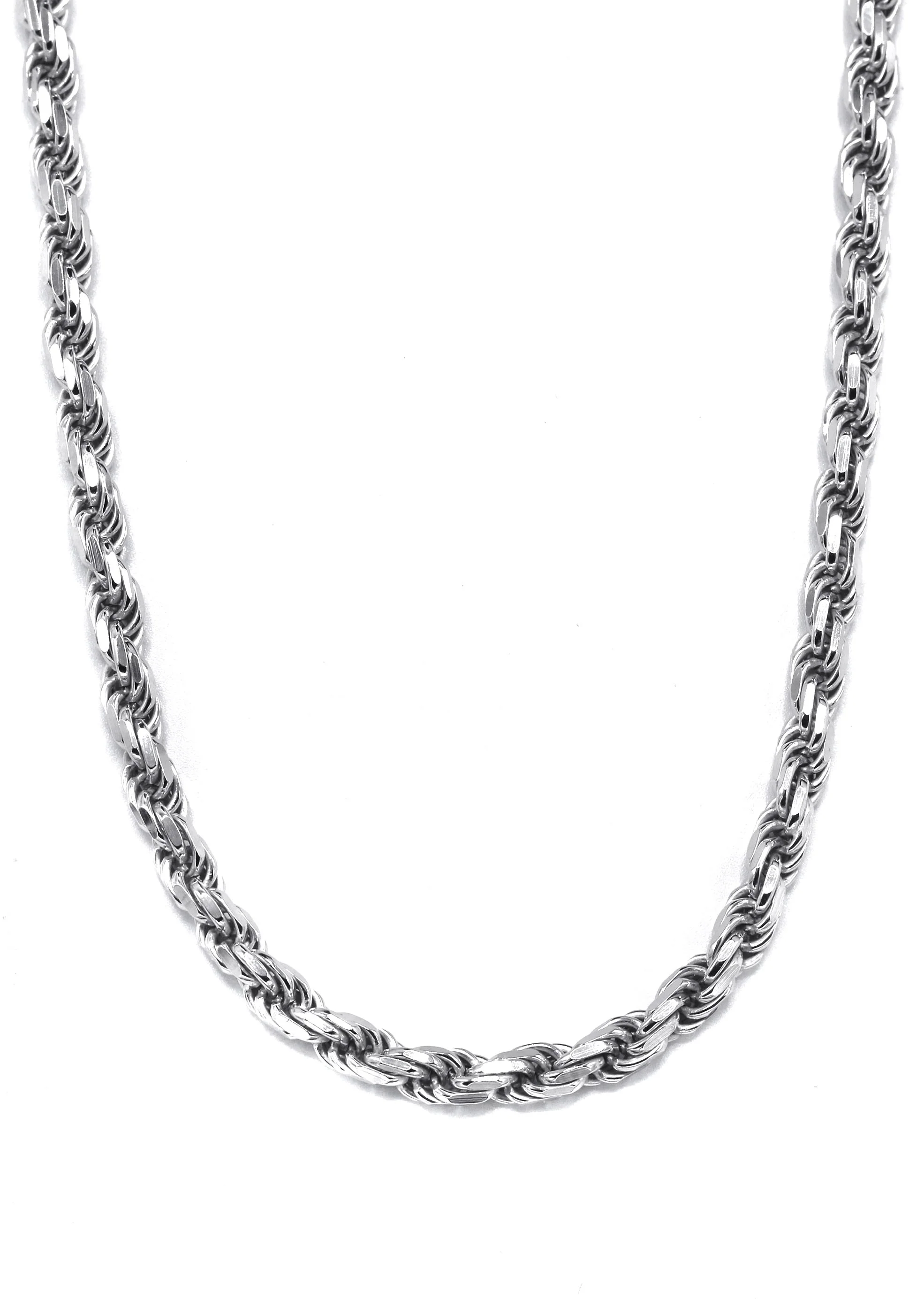 Silver Chain - Mens White Chain / Rope Chain - Image 2